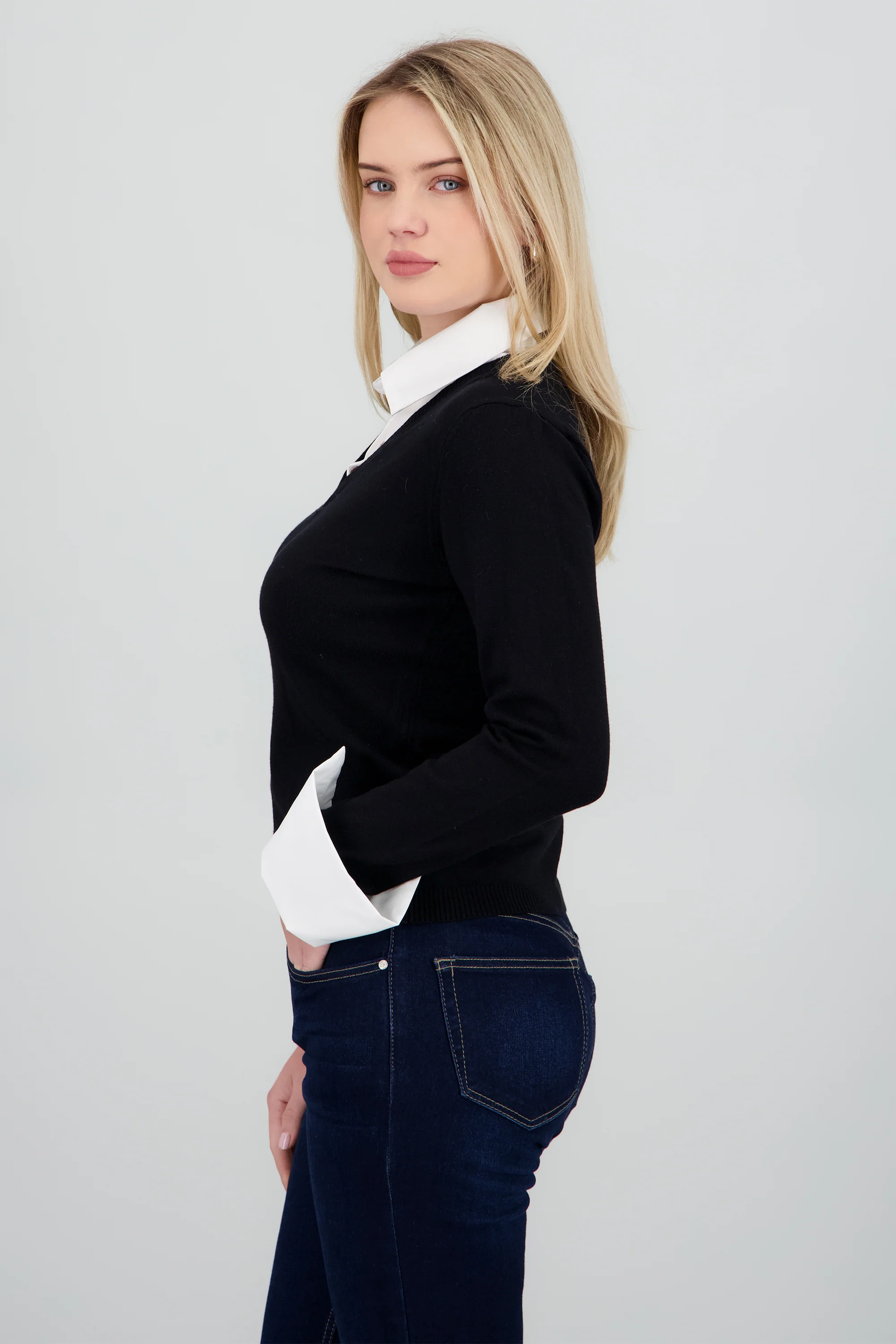 SUETER LISO CON CAMISA - Image 3