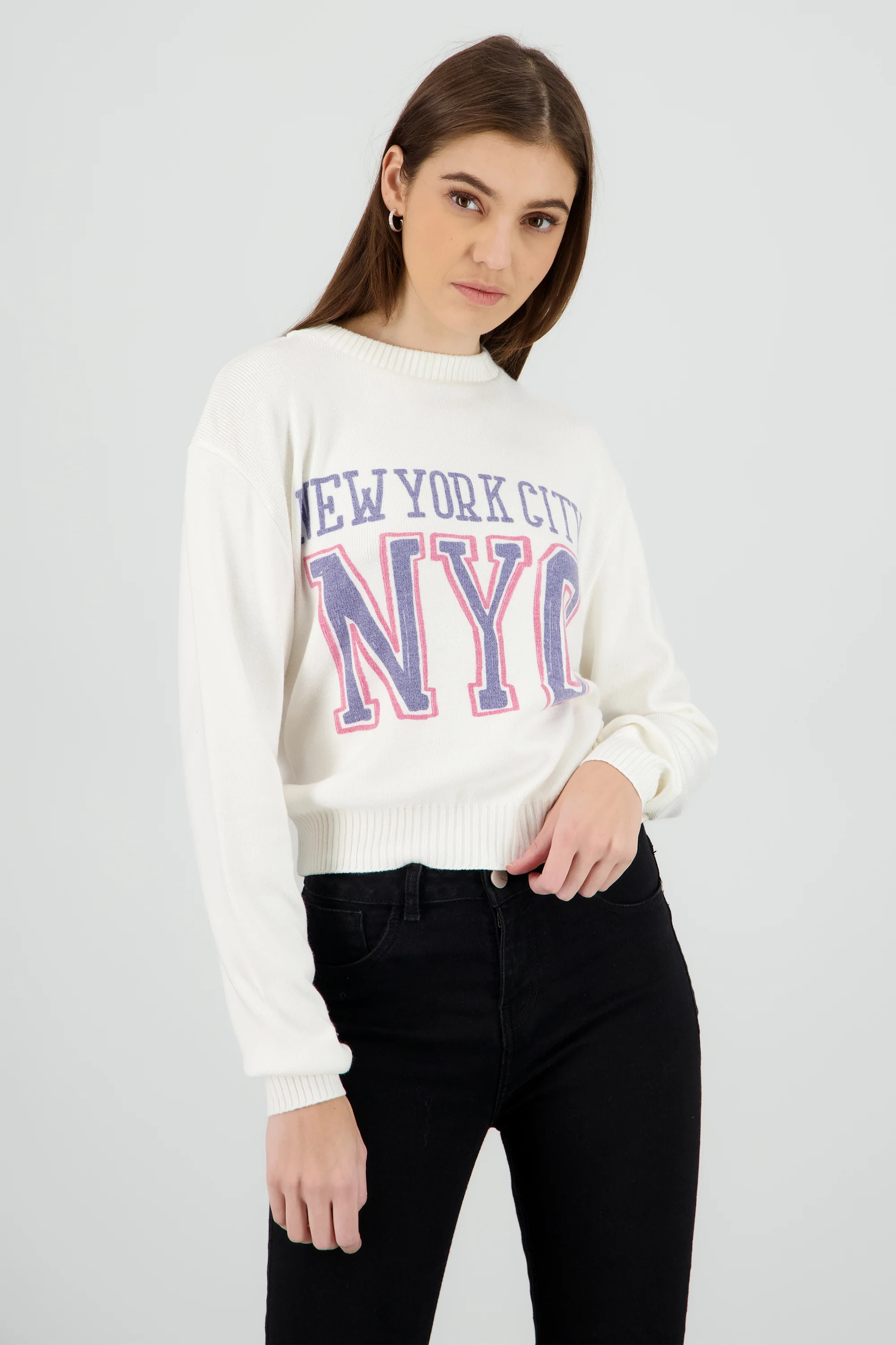 Sueter New York estampado