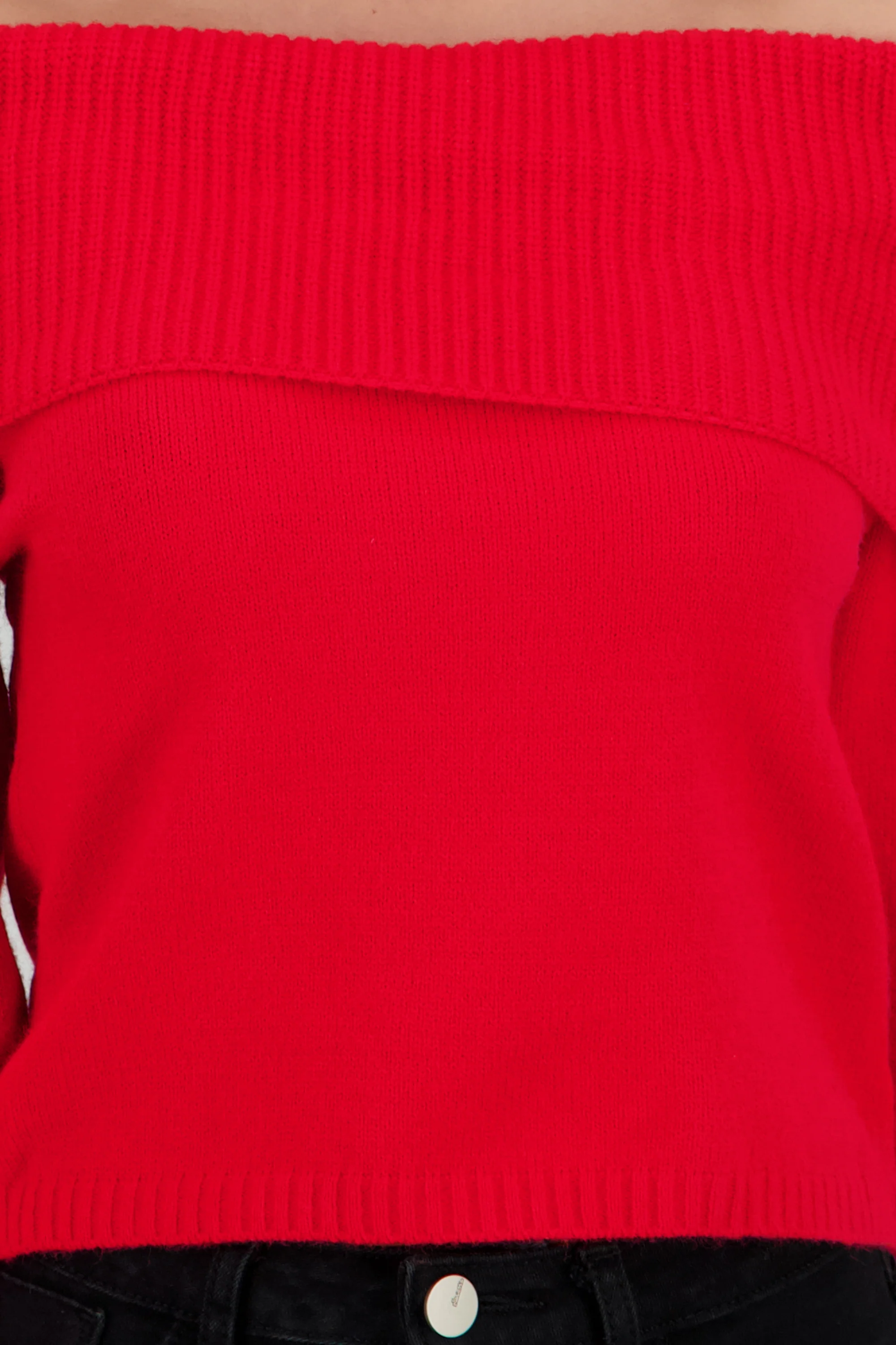 Sueter off shoulder tejido liso - Image 5