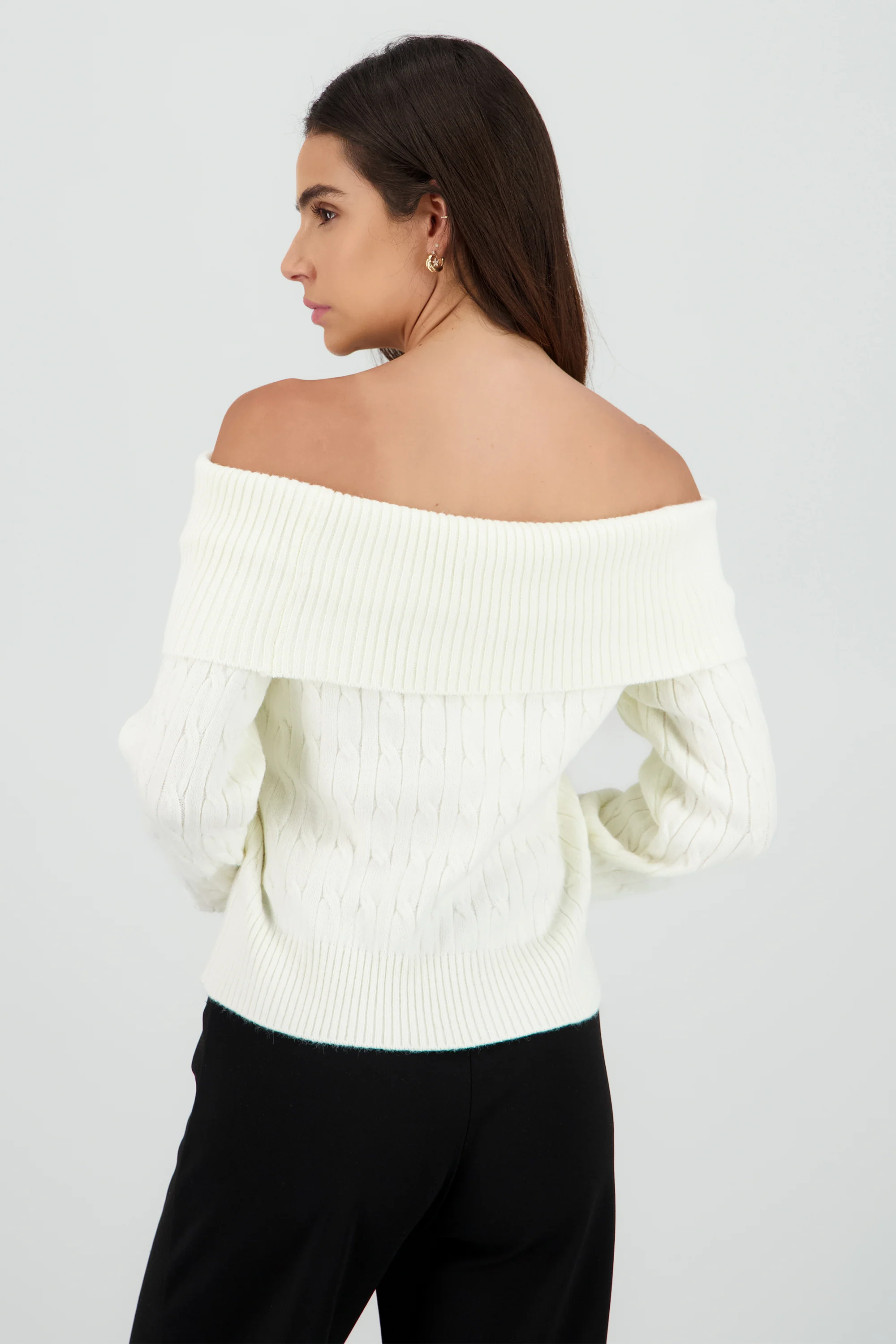 Sueter off shulder tejido trenzado - Image 4