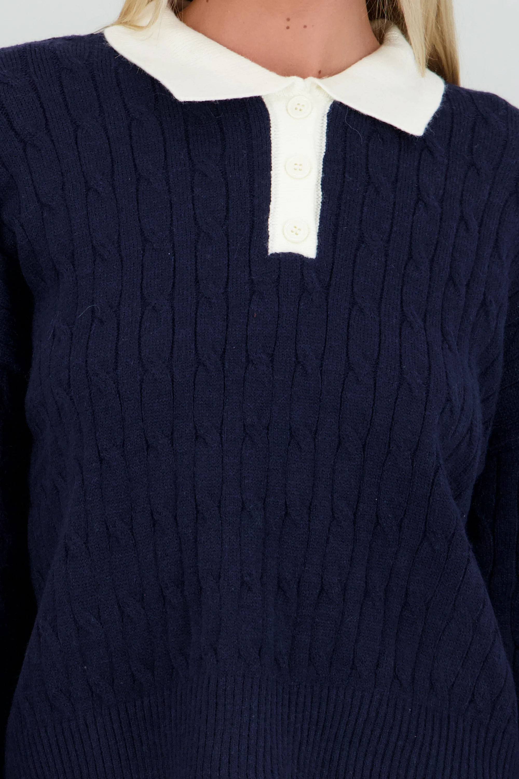 Sueter polo color block tejido - Image 5