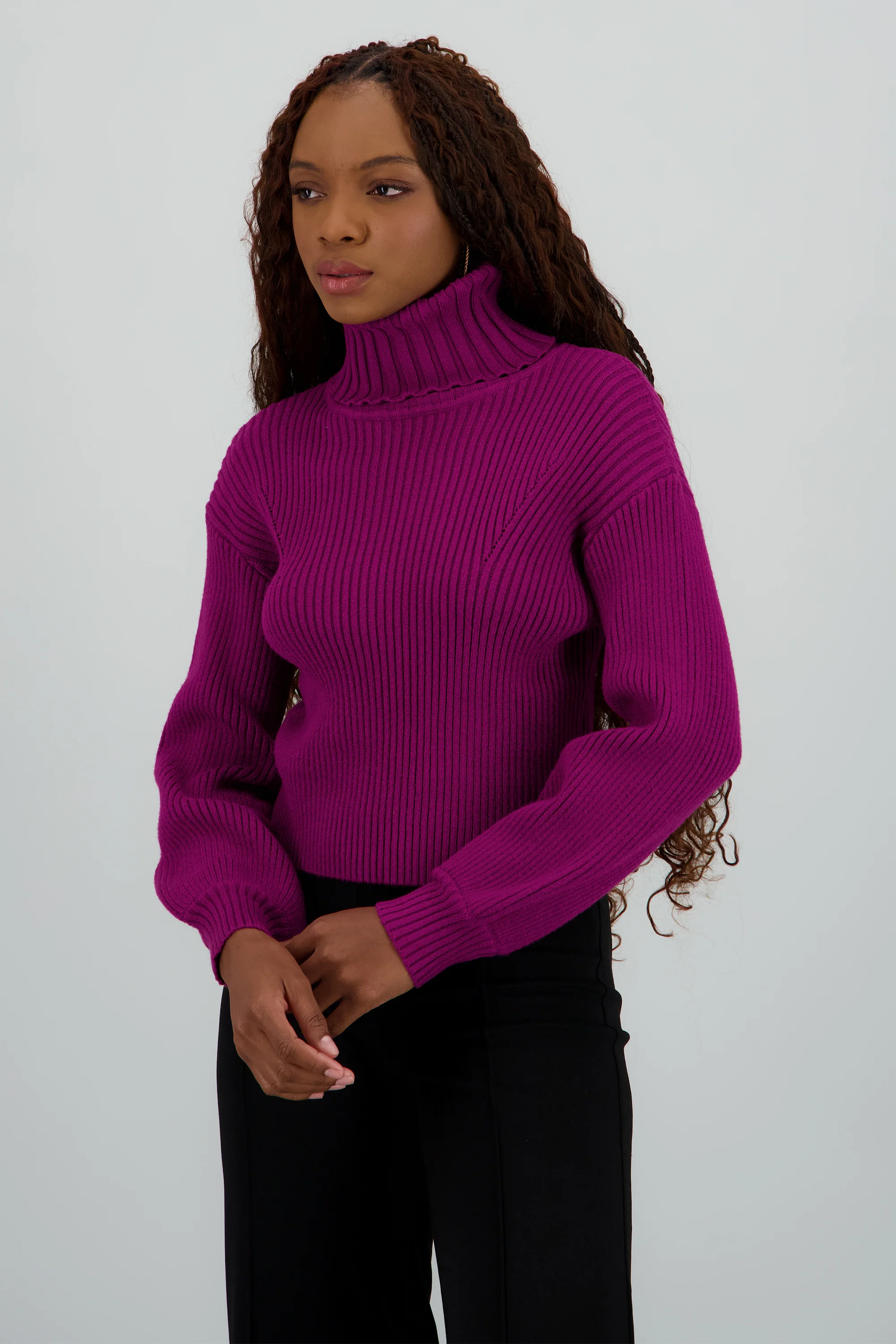 Sueter tejido cuello tortuga