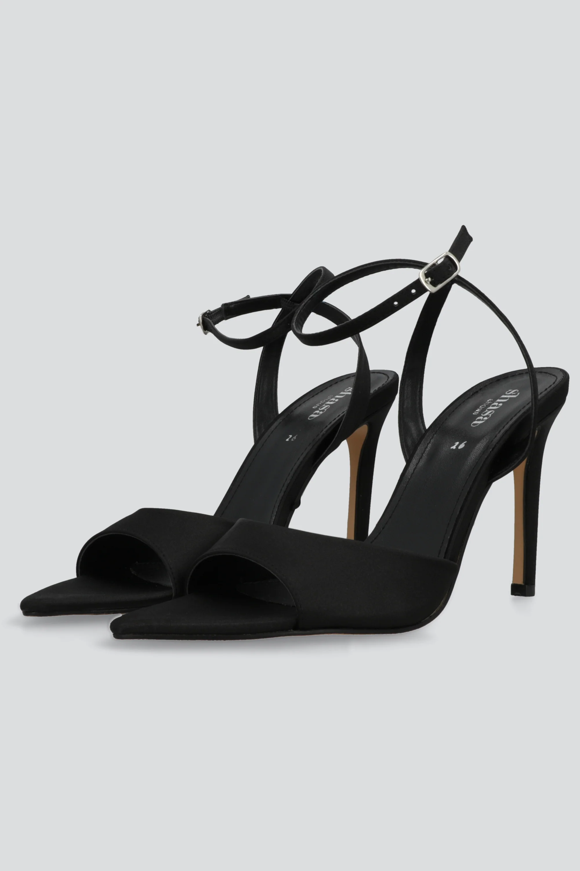 Tacon alto pointy peep toe satin - Image 2