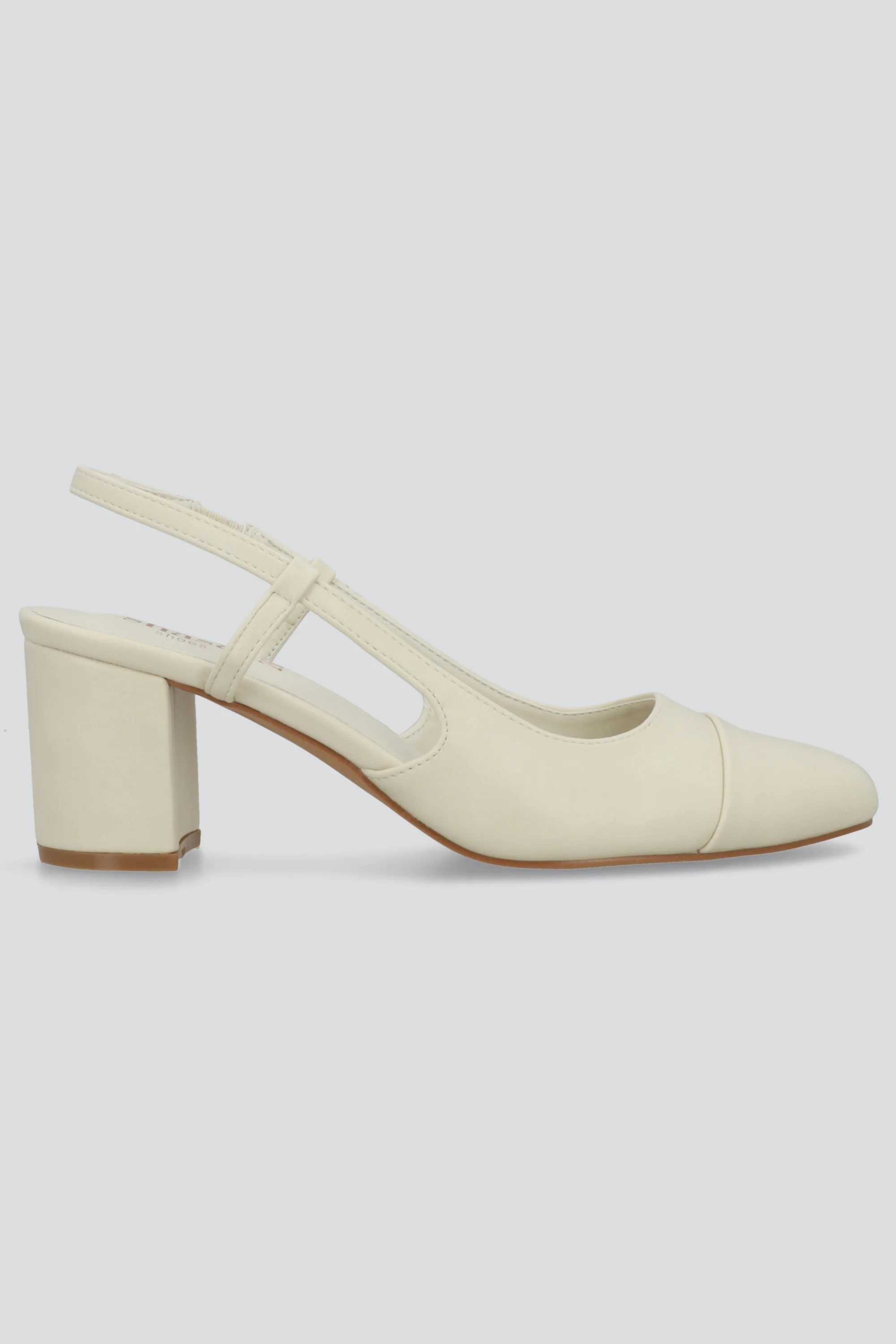 Tacon bloque redondeado slingback