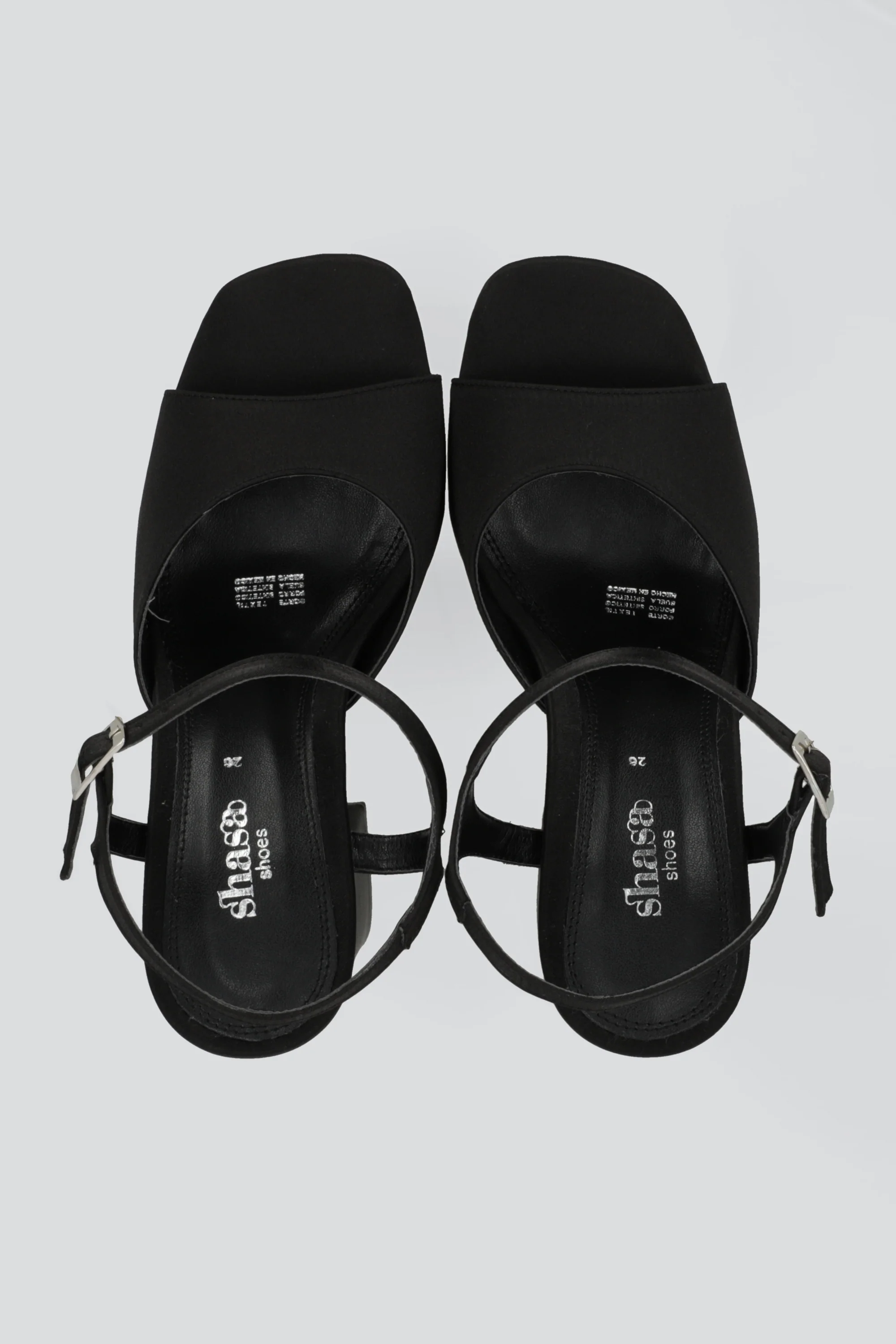 Tacon peep toe plataforma satin - Image 3