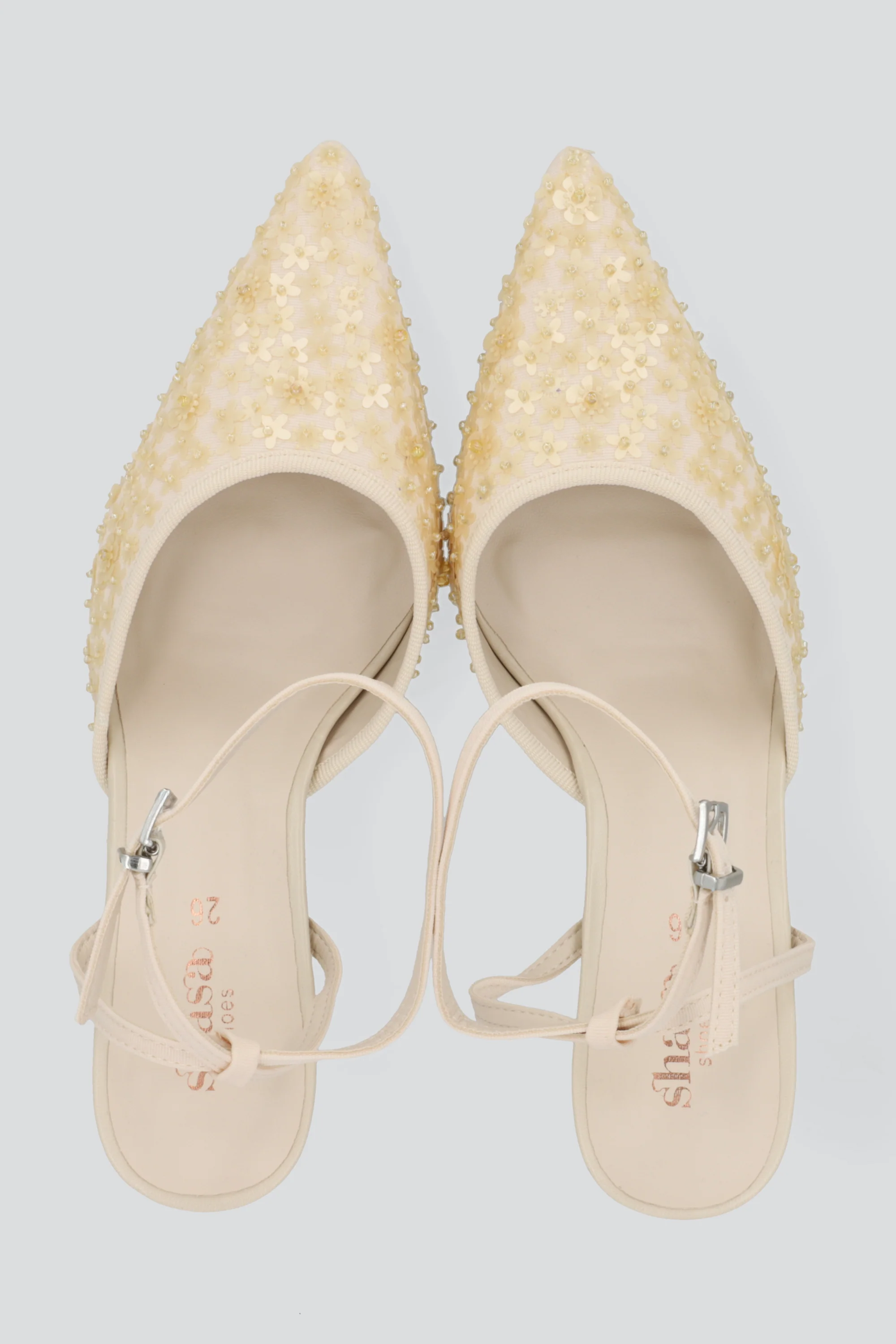 Tacon pointy lentejuelas flores - Image 3