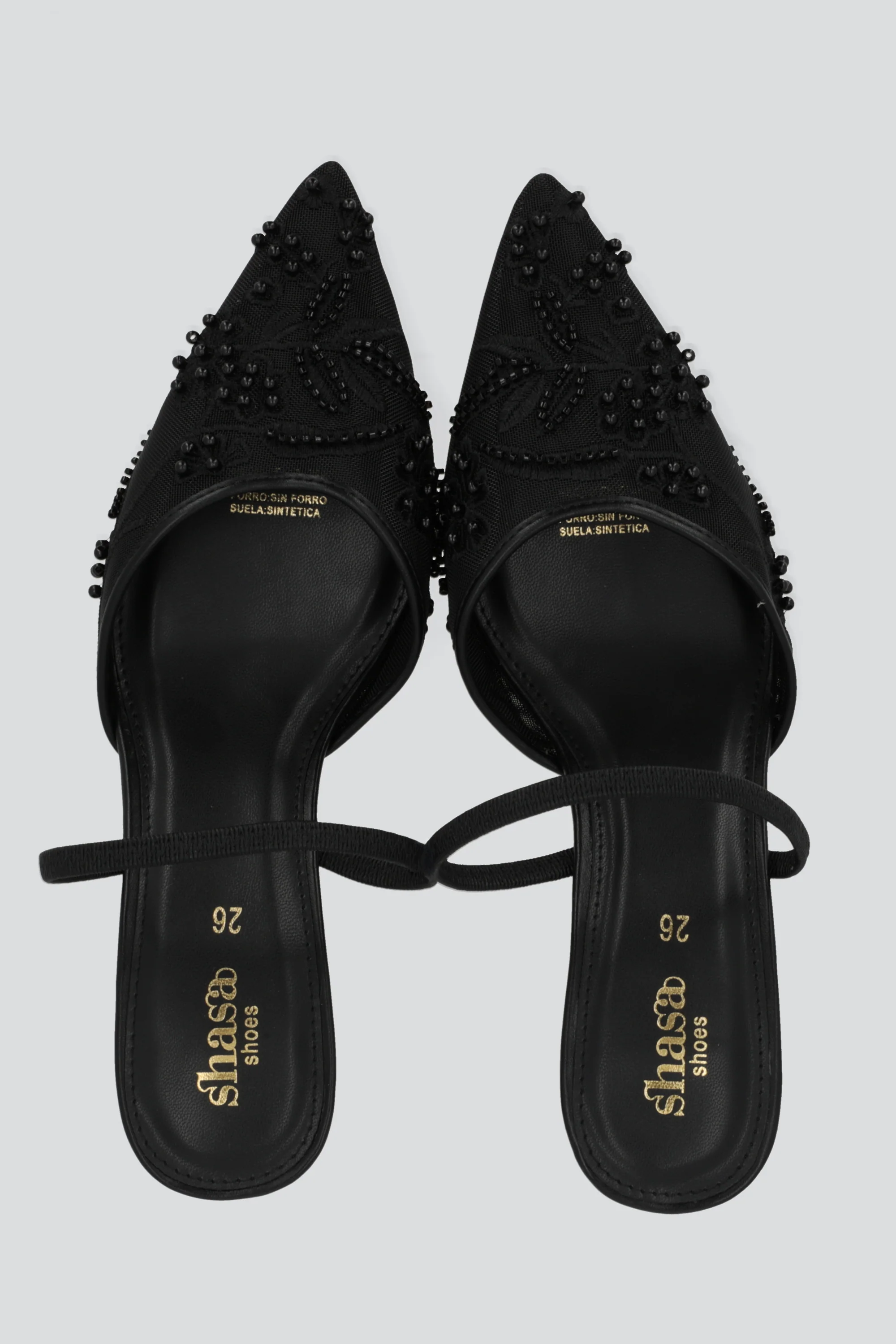 Tacón pointy mesh pedreria - Image 2
