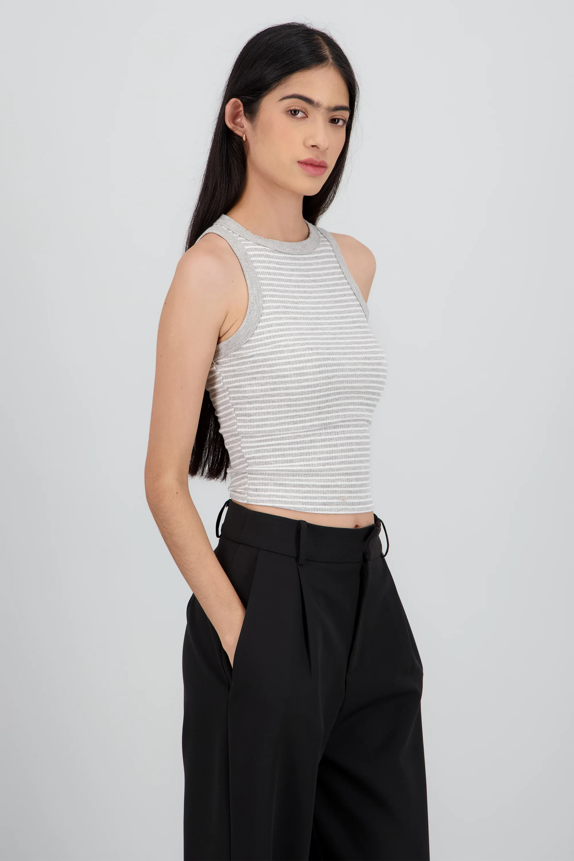 Tank top rib rayas - Image 3