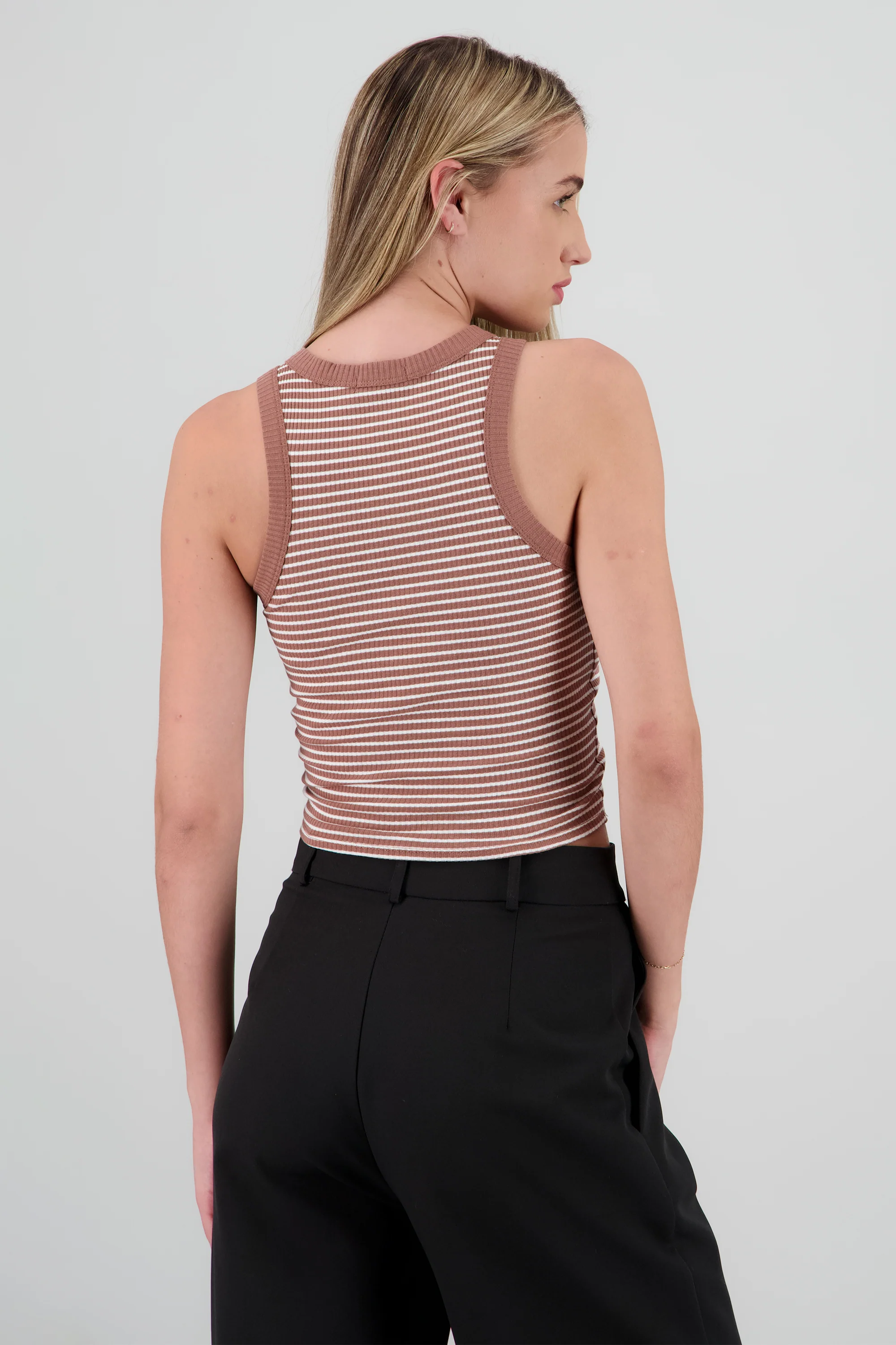 Tank top rib rayas - Image 4