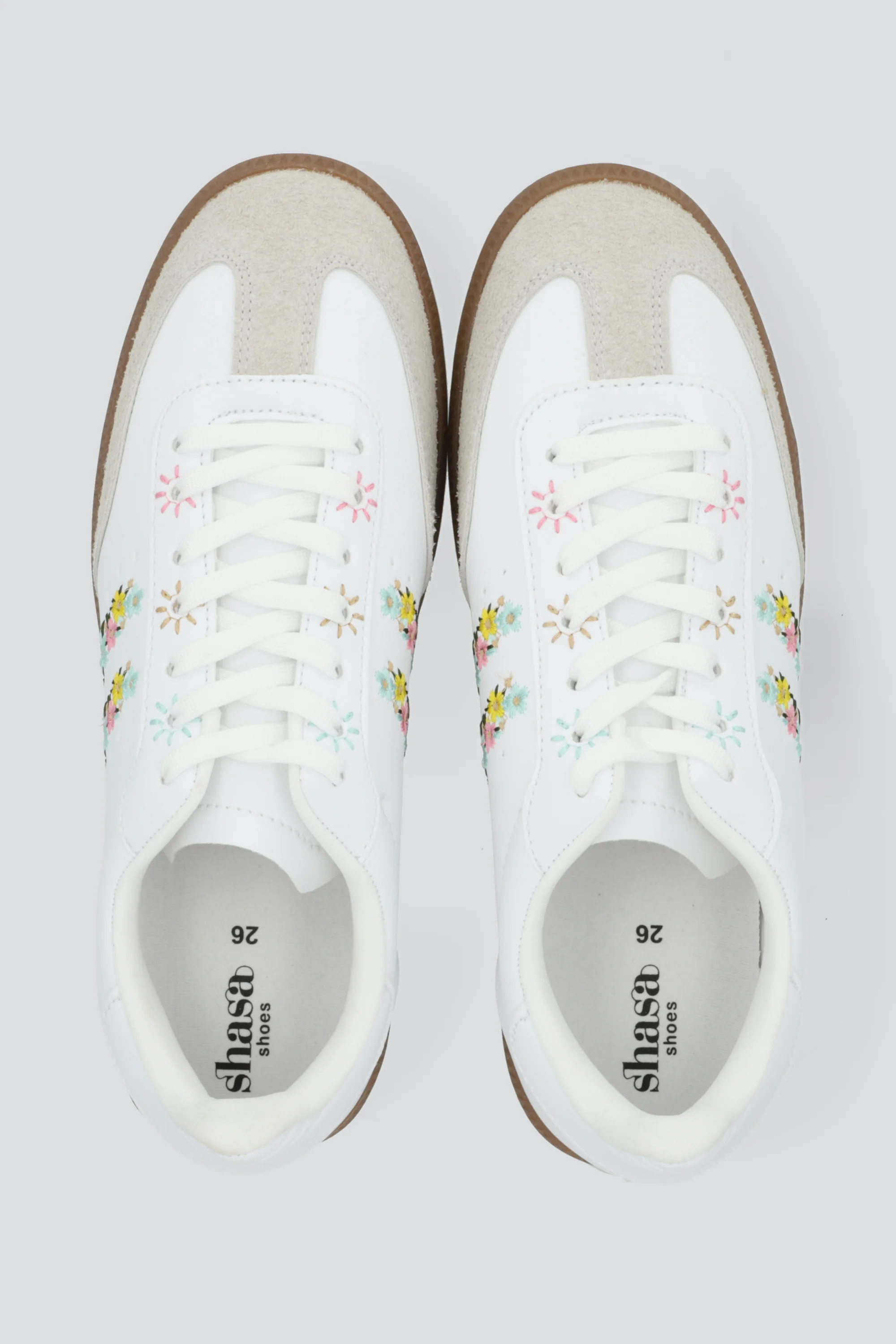 Tenis dos lineas flores bordadas - Image 3