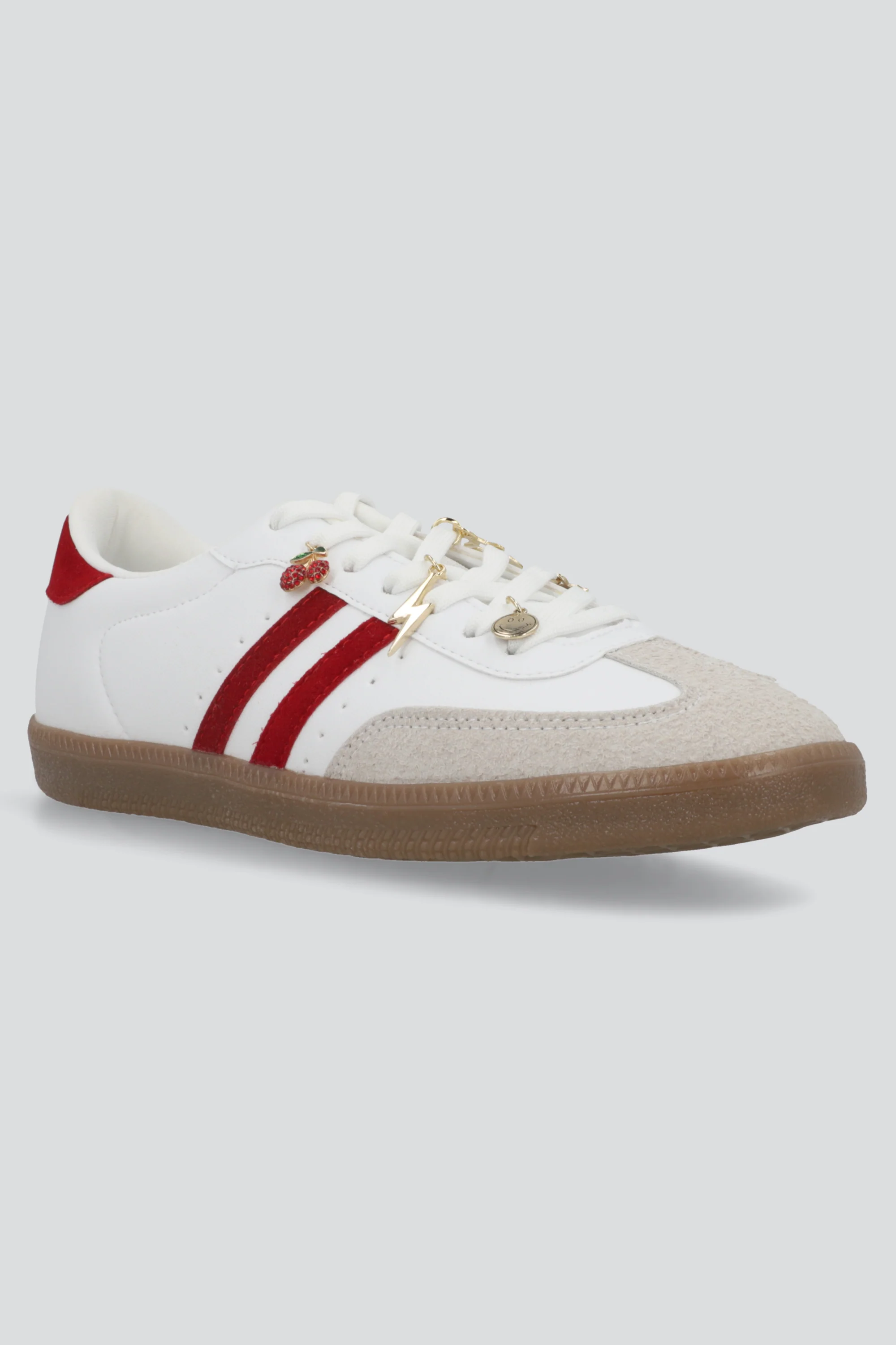Tenis dos lineas punta durazno con charms - Image 4