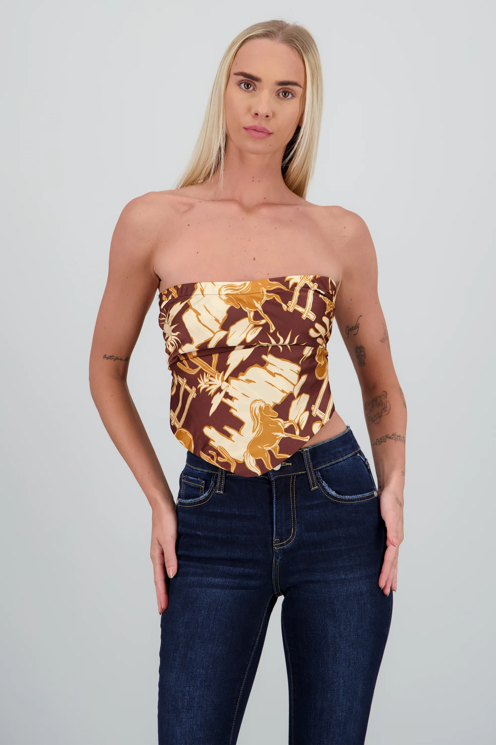 Top bandana cowboy print