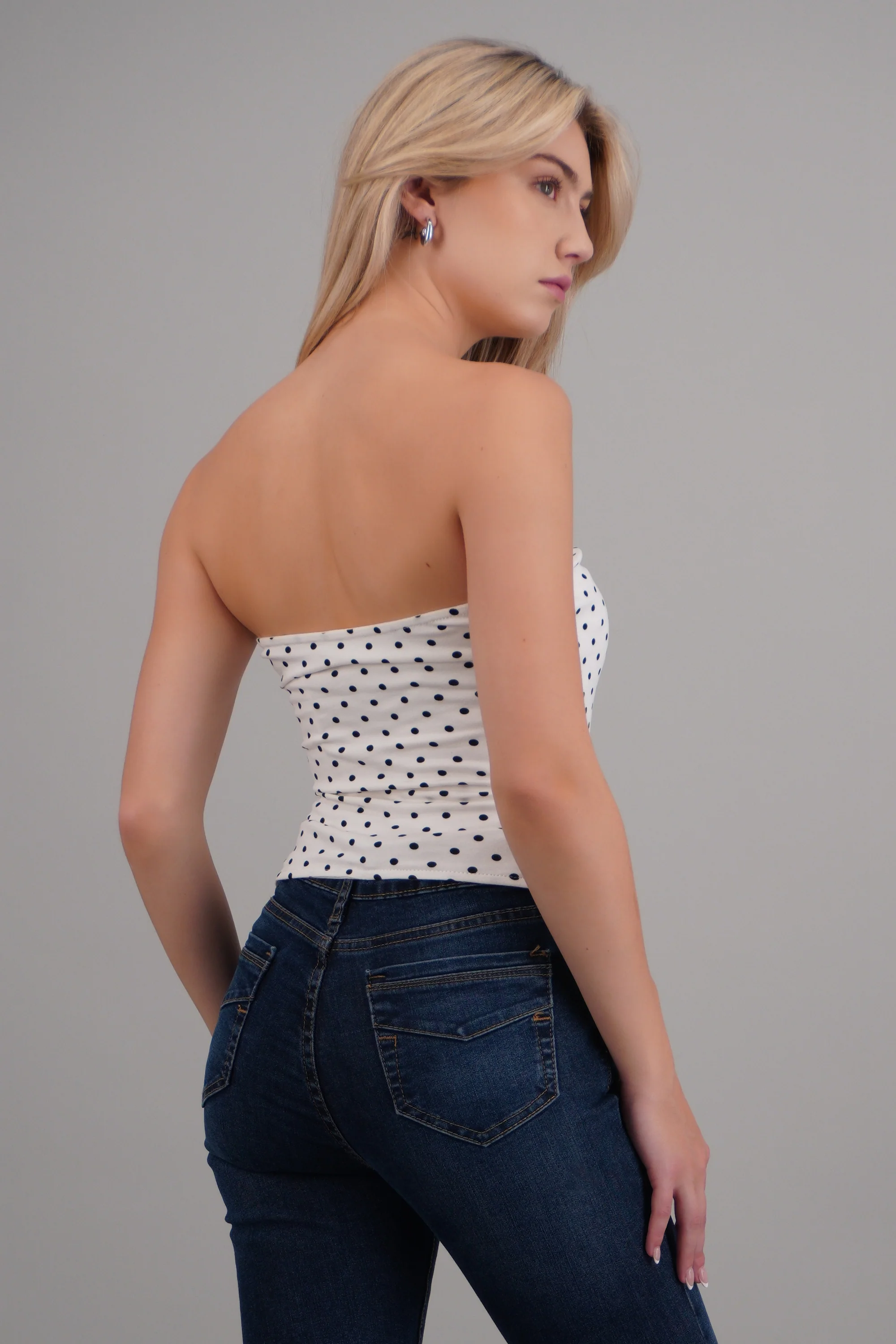 Top bandeau estampado polka - Image 4