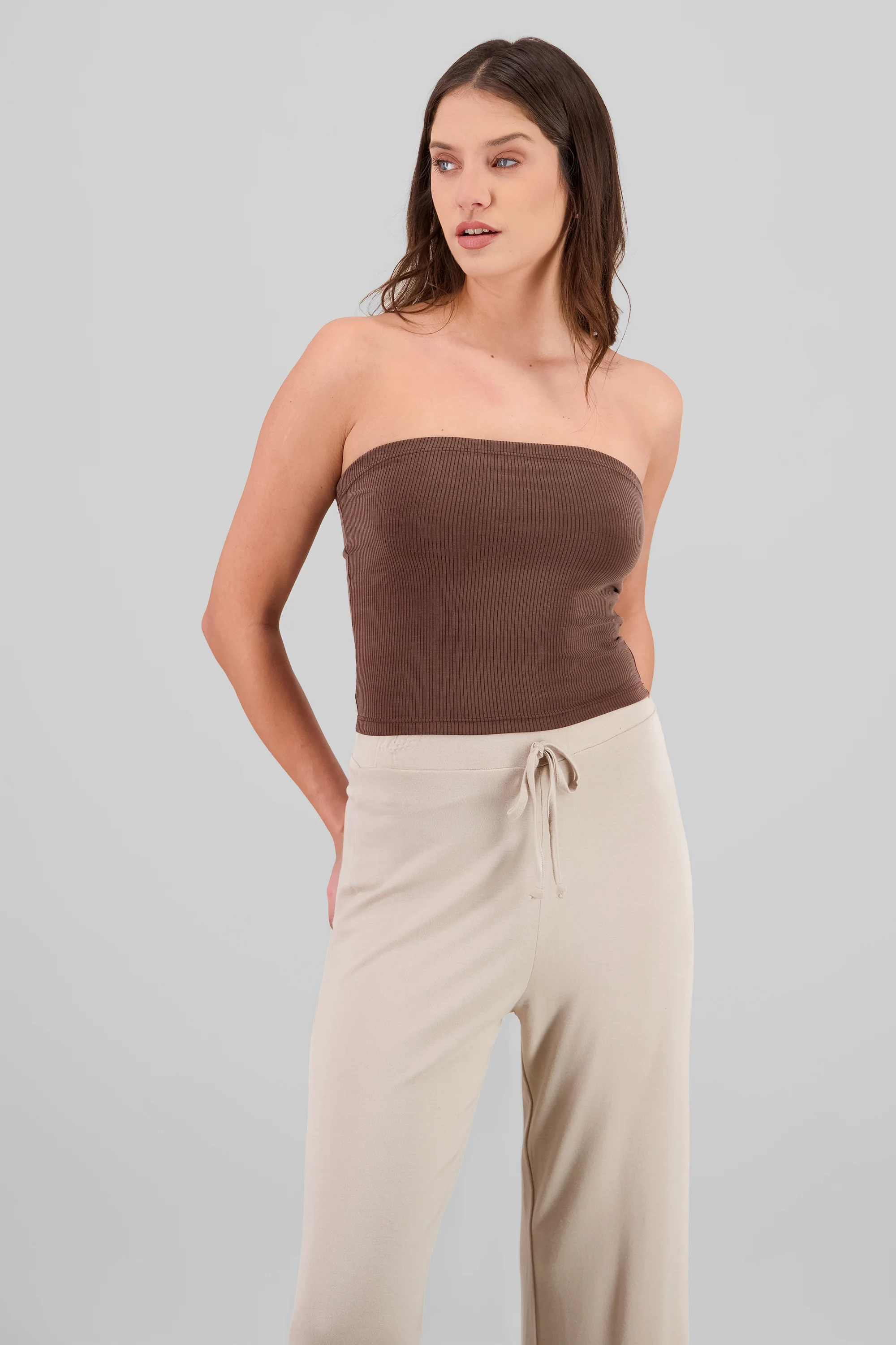 Top bandeau rib