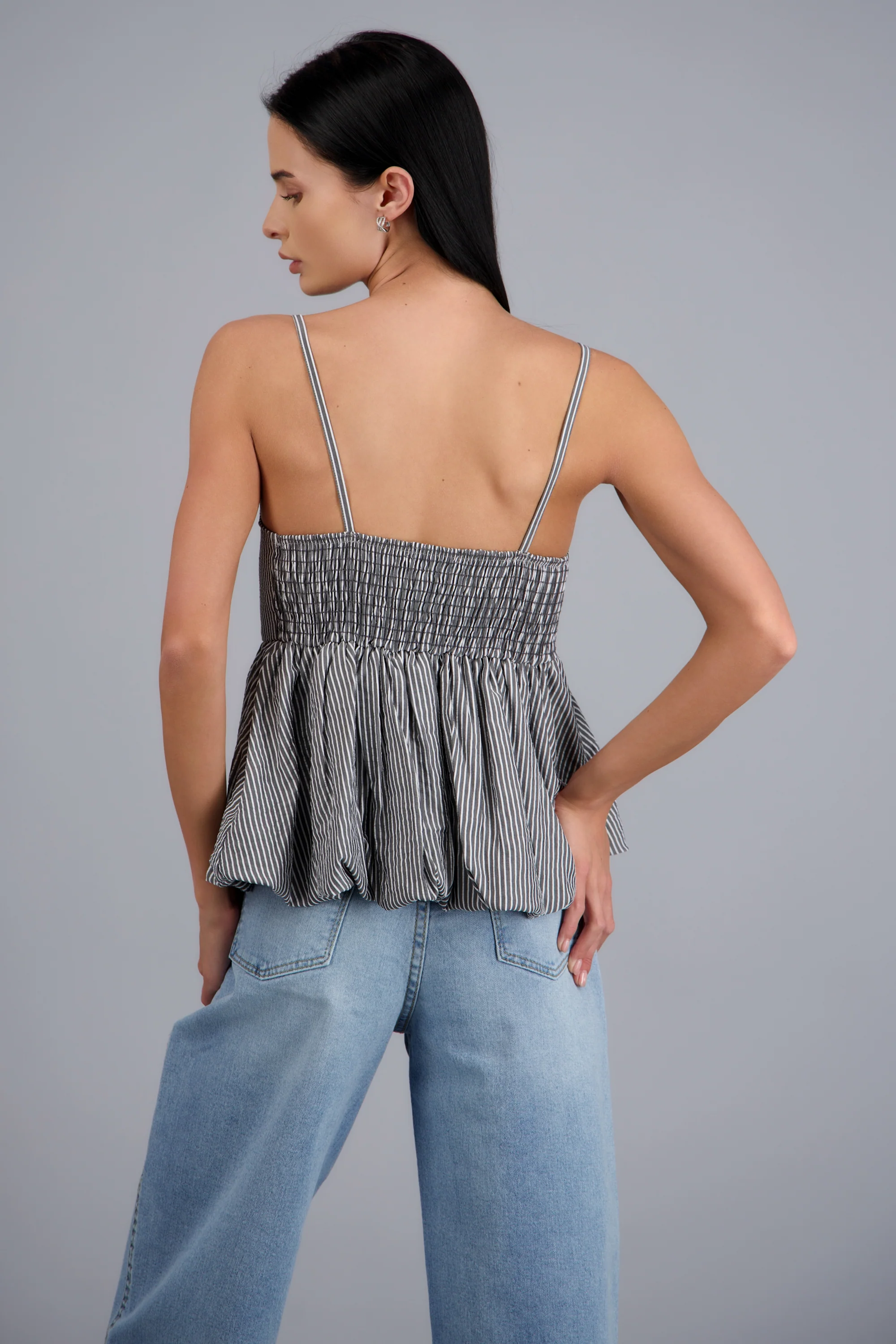 Top con tirantes peplum - Image 2