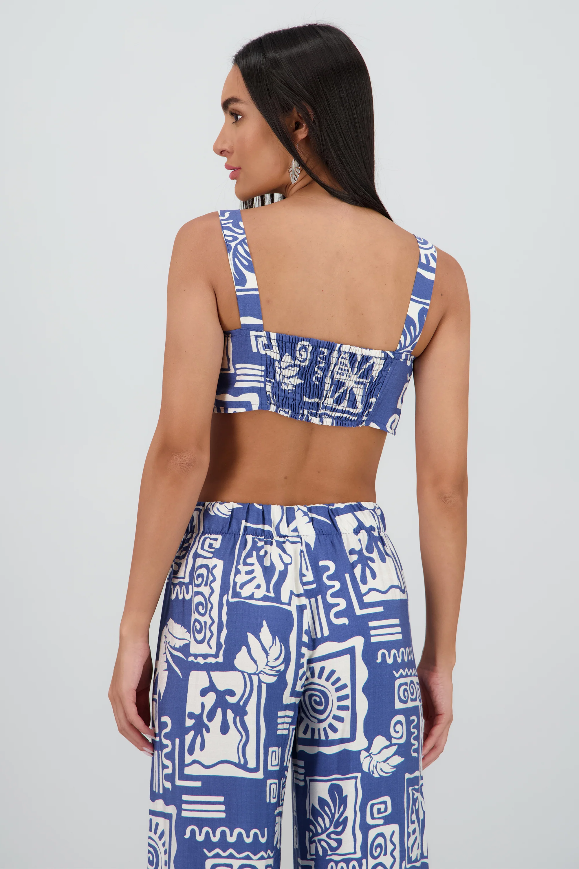 Top crop tirantes estampado tropical - Image 4