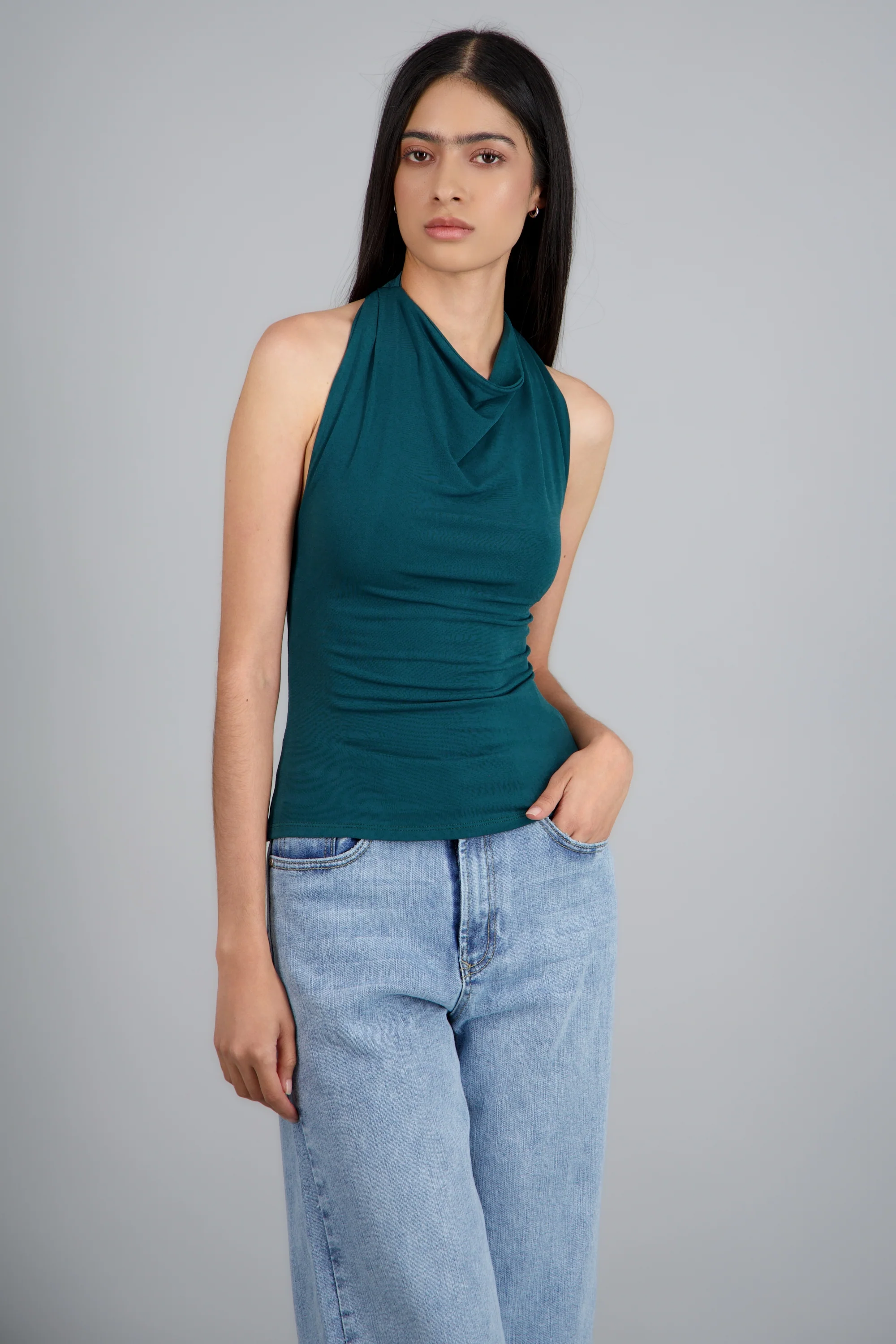 TOP CUELLO CASCADA HALTER - Image 2