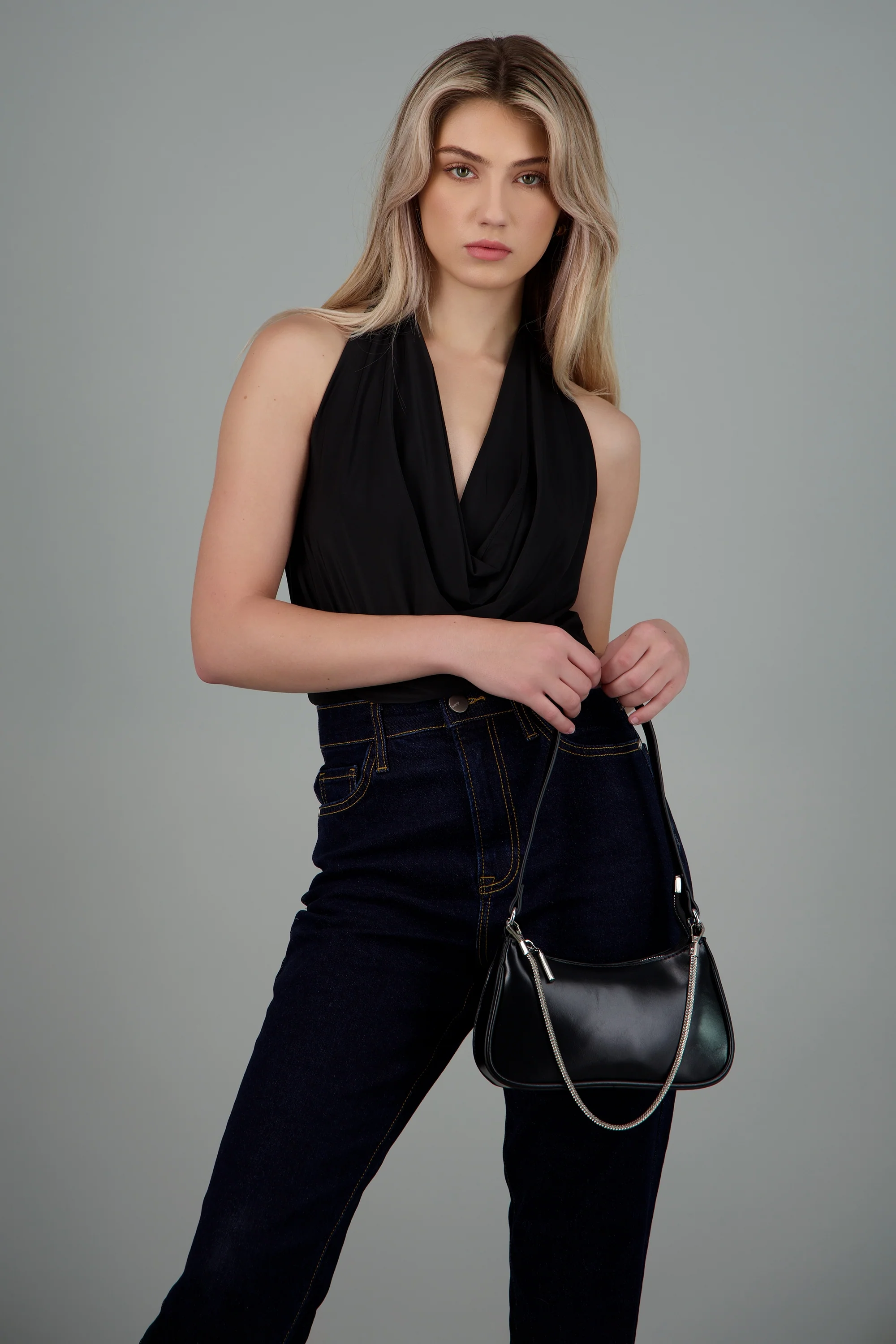 Top cuello cascada halter - Image 2