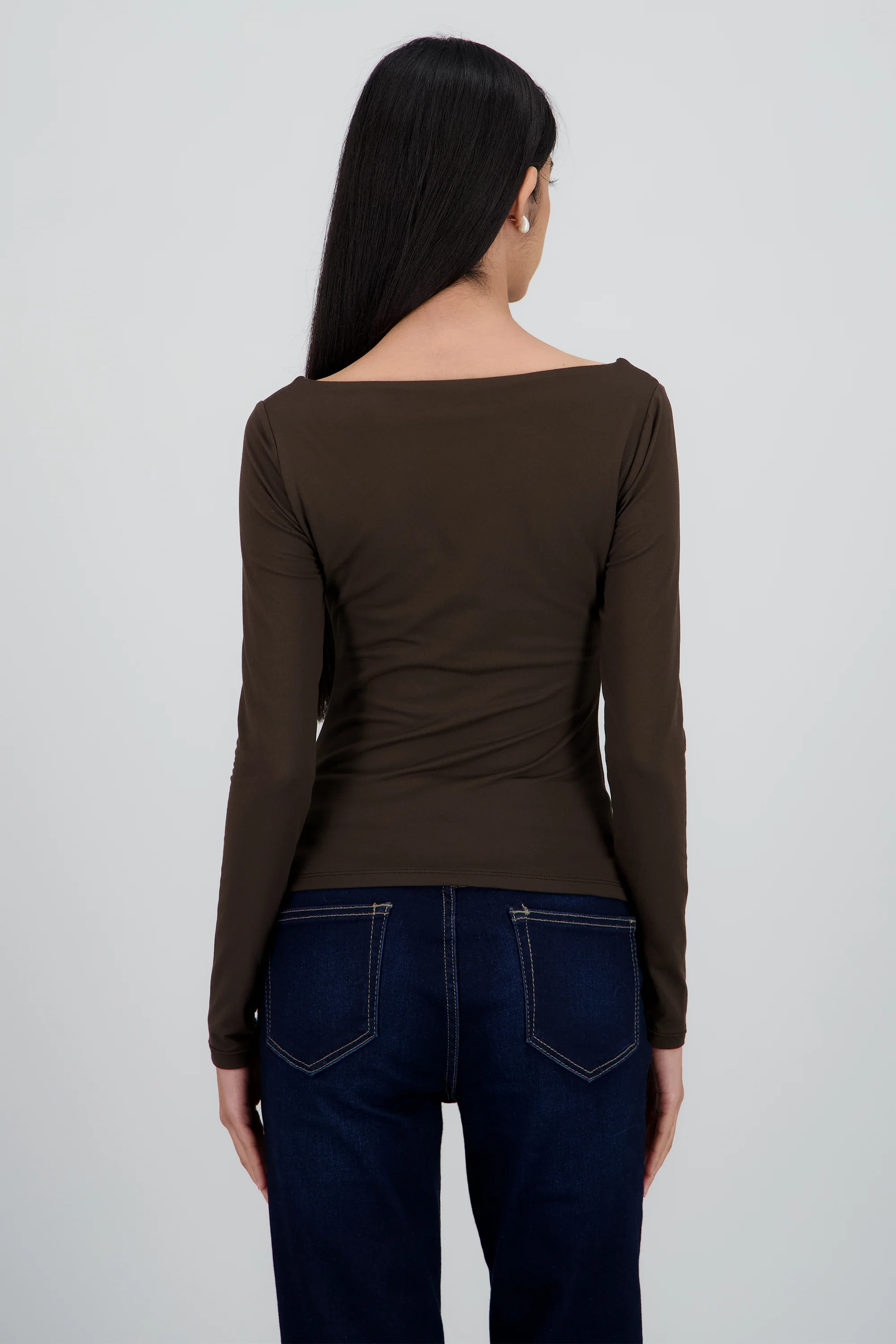 Top cuello recto manga larga - Image 4