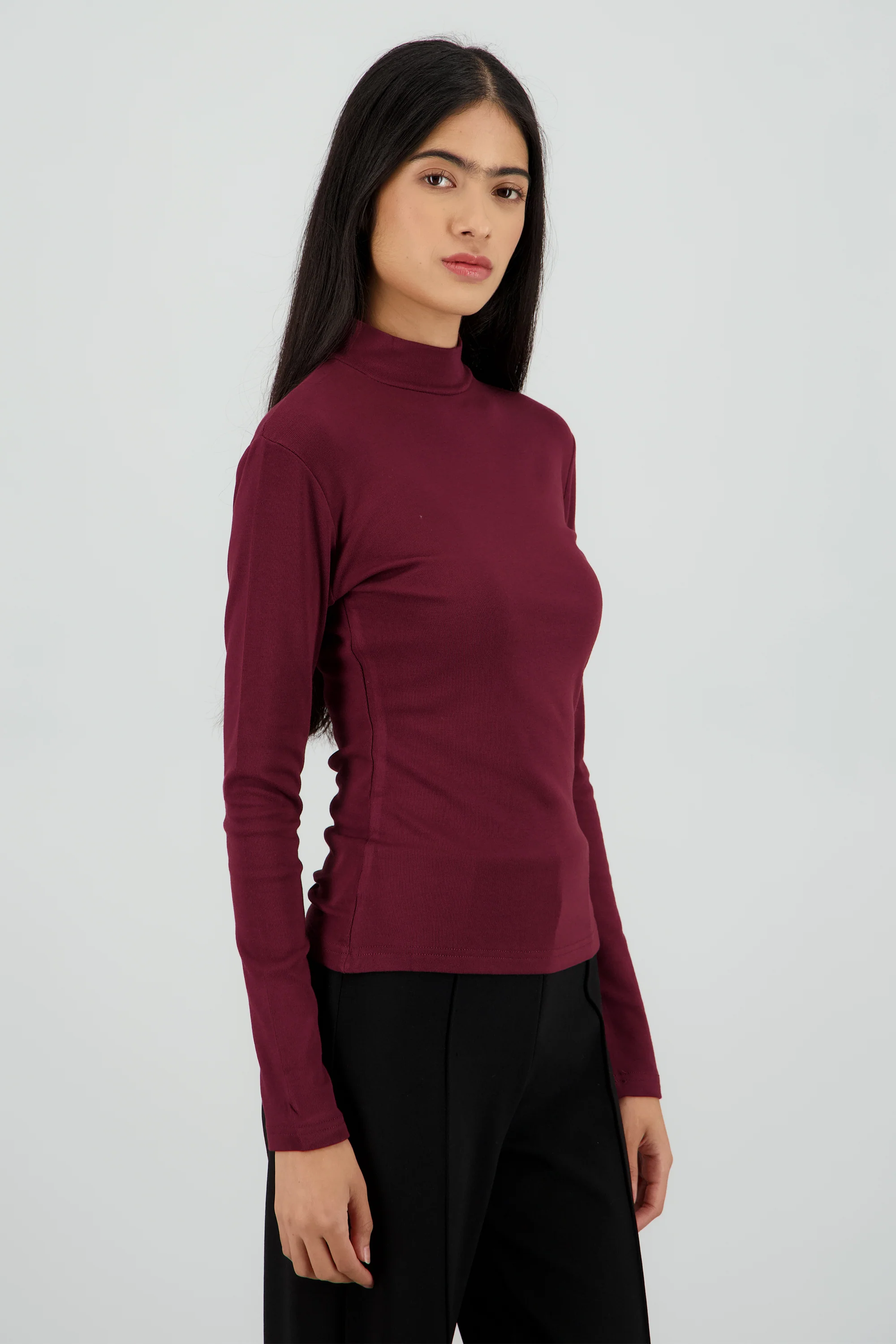 Top de manga larga con cuello alto - Image 3