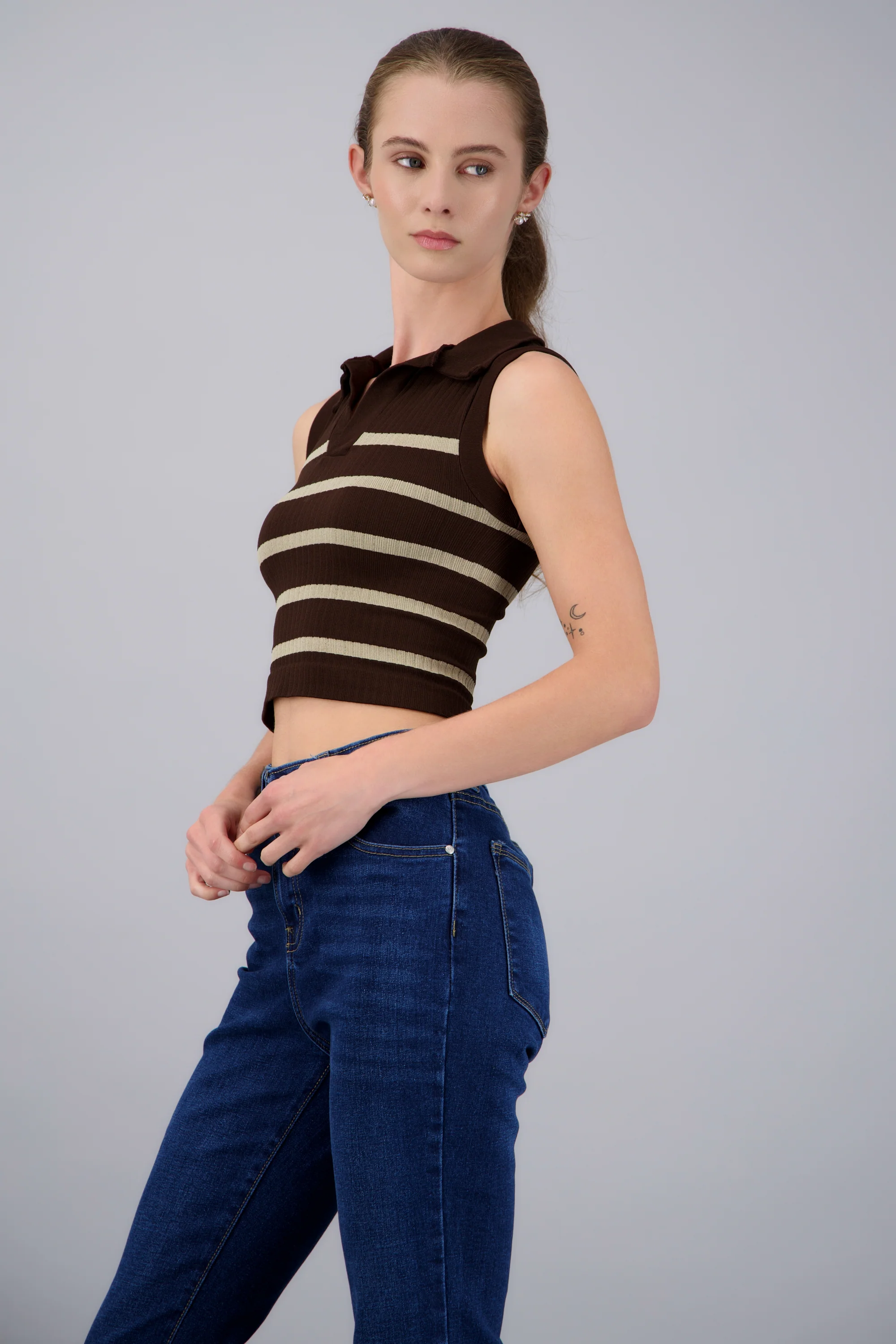 Top de rayas cuello polo - Image 3