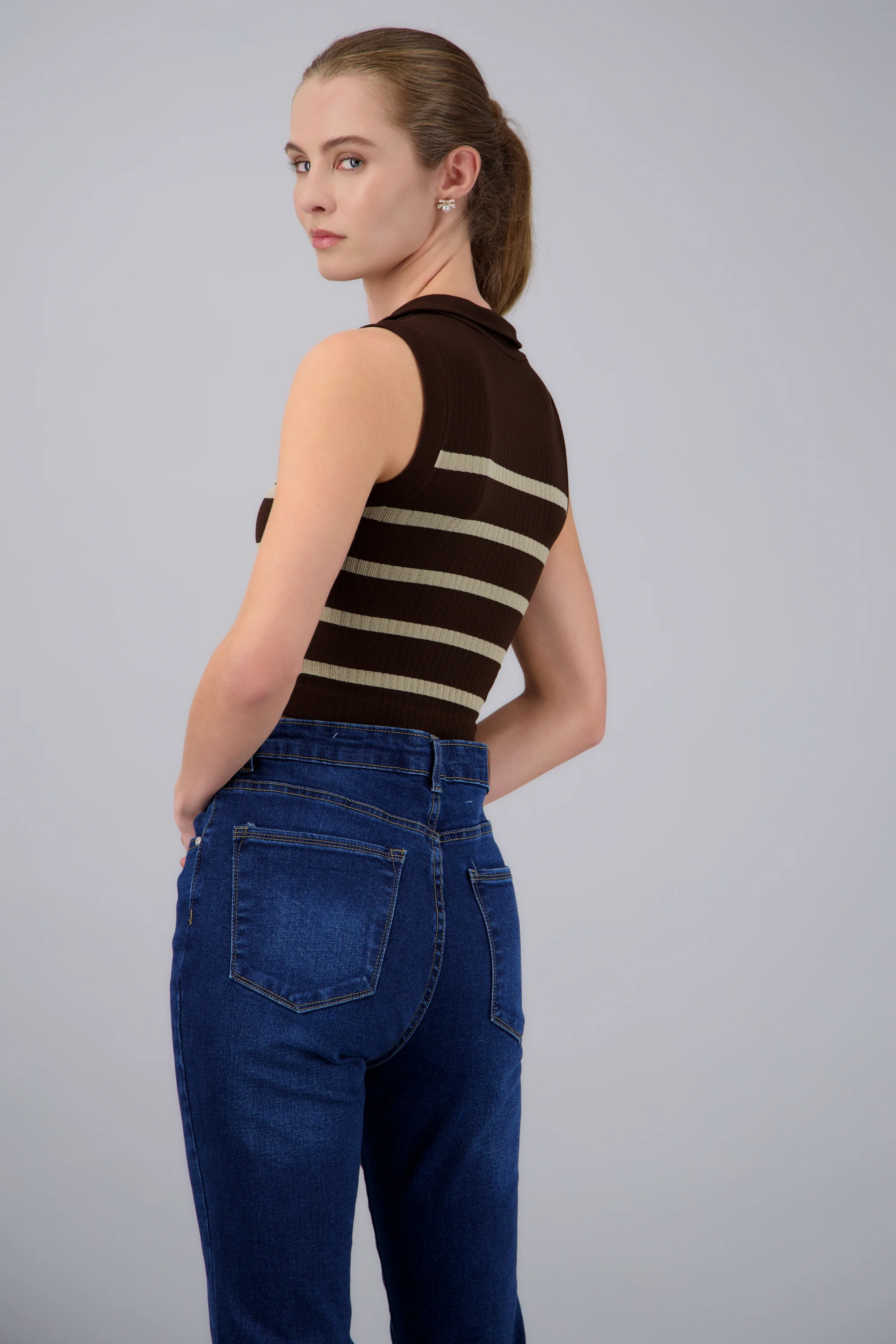 Top de rayas cuello polo - Image 4