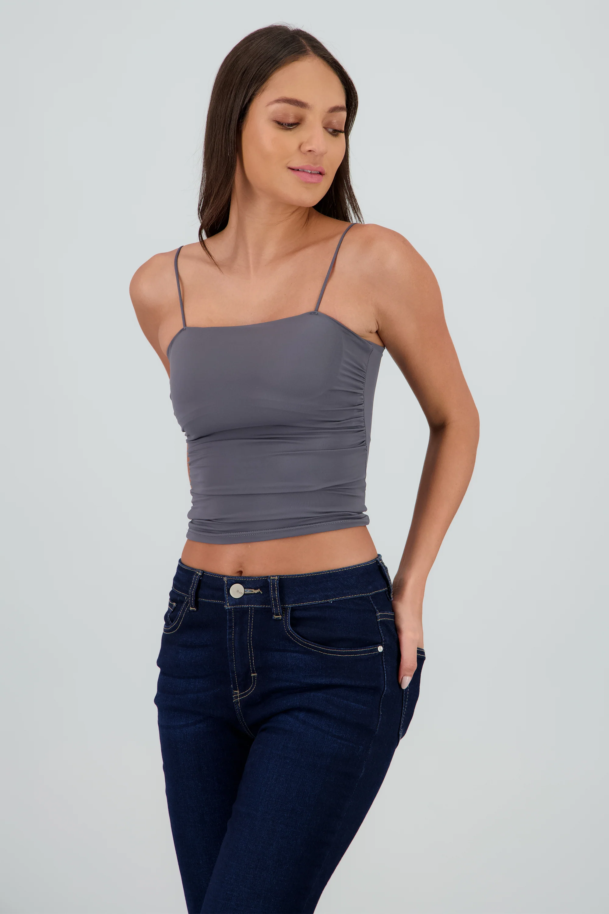 Top de tirantes con copas liso - Image 2
