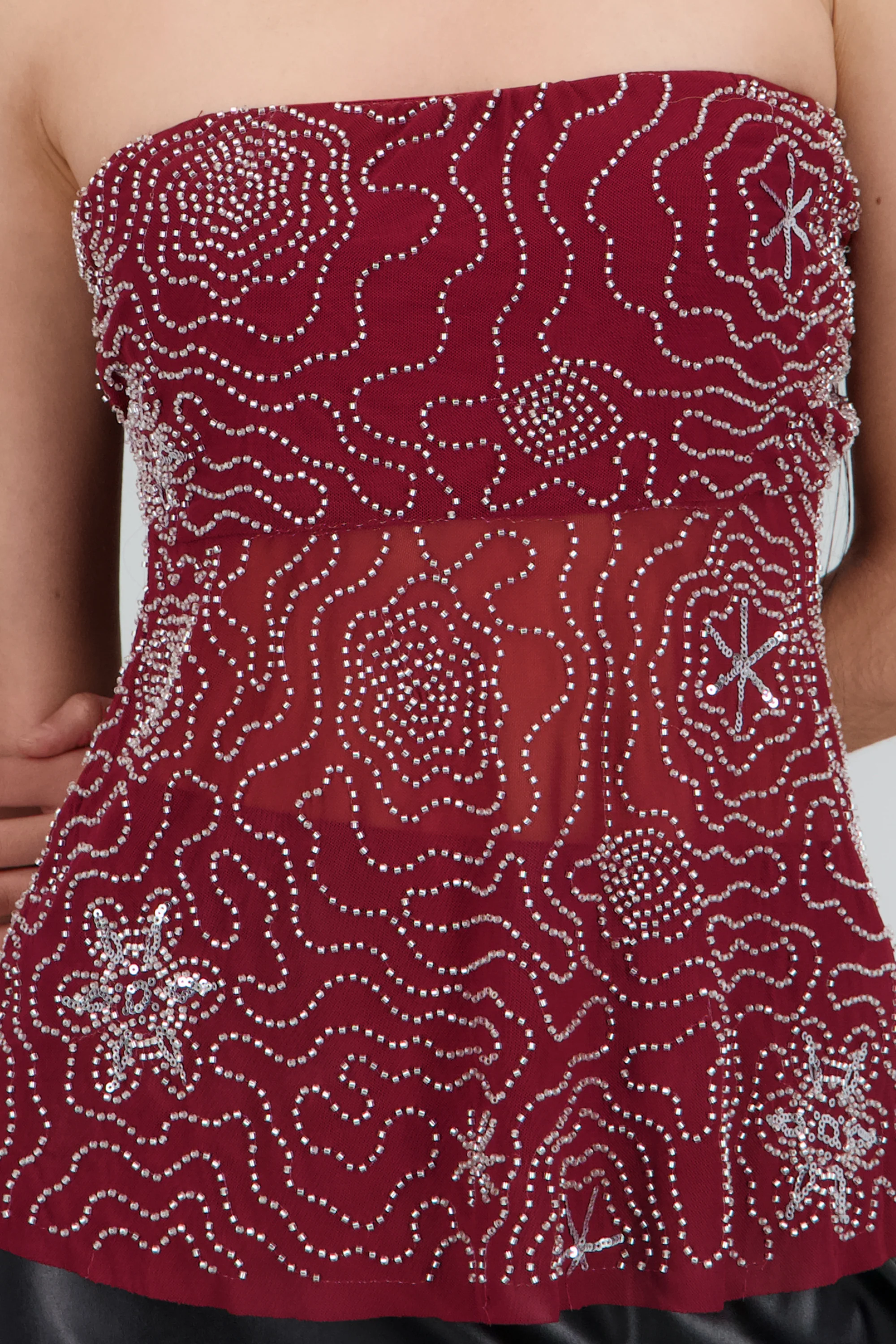 Top detalle brillos con transparencia - Image 5