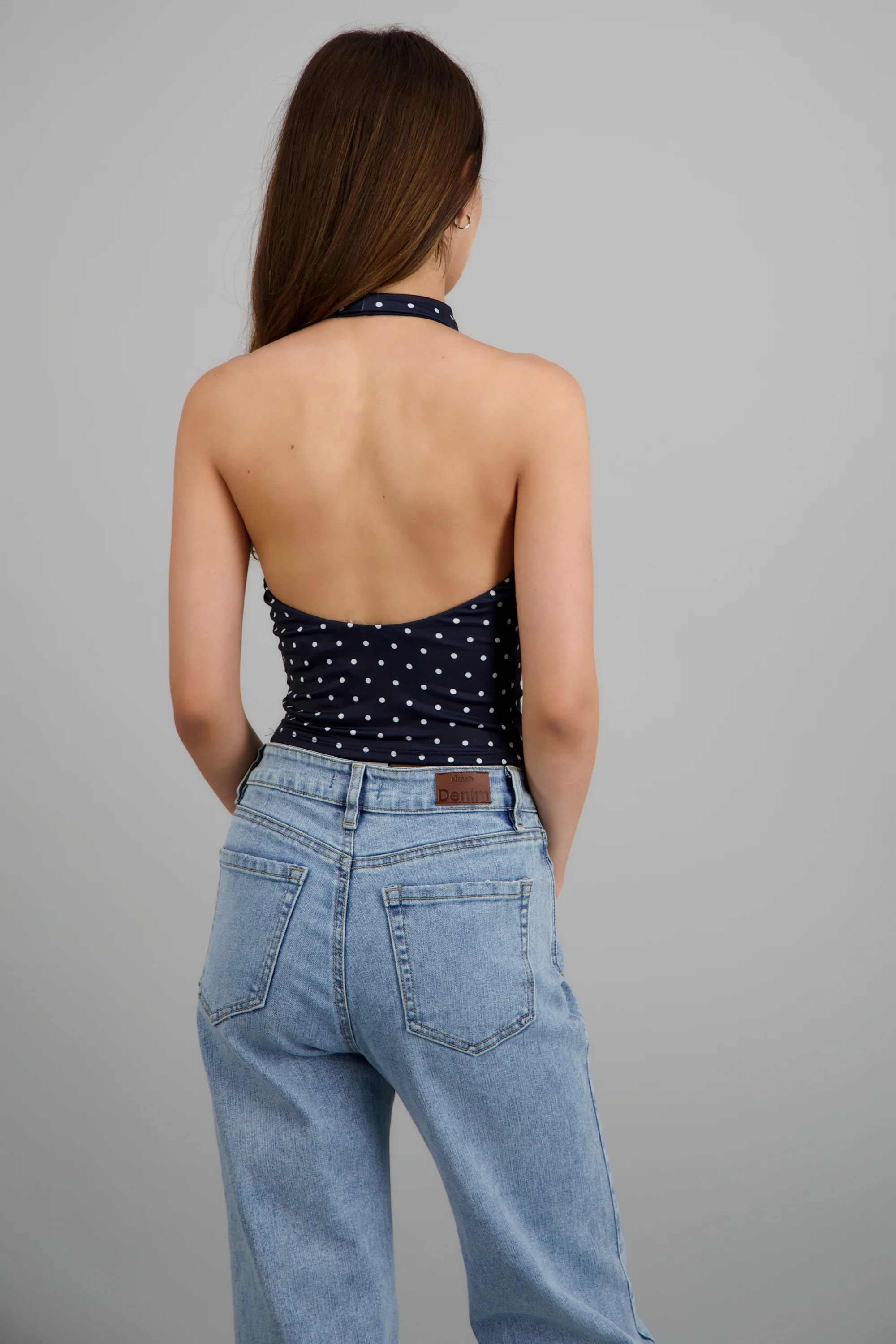 Top escote halter satin polka - Image 4