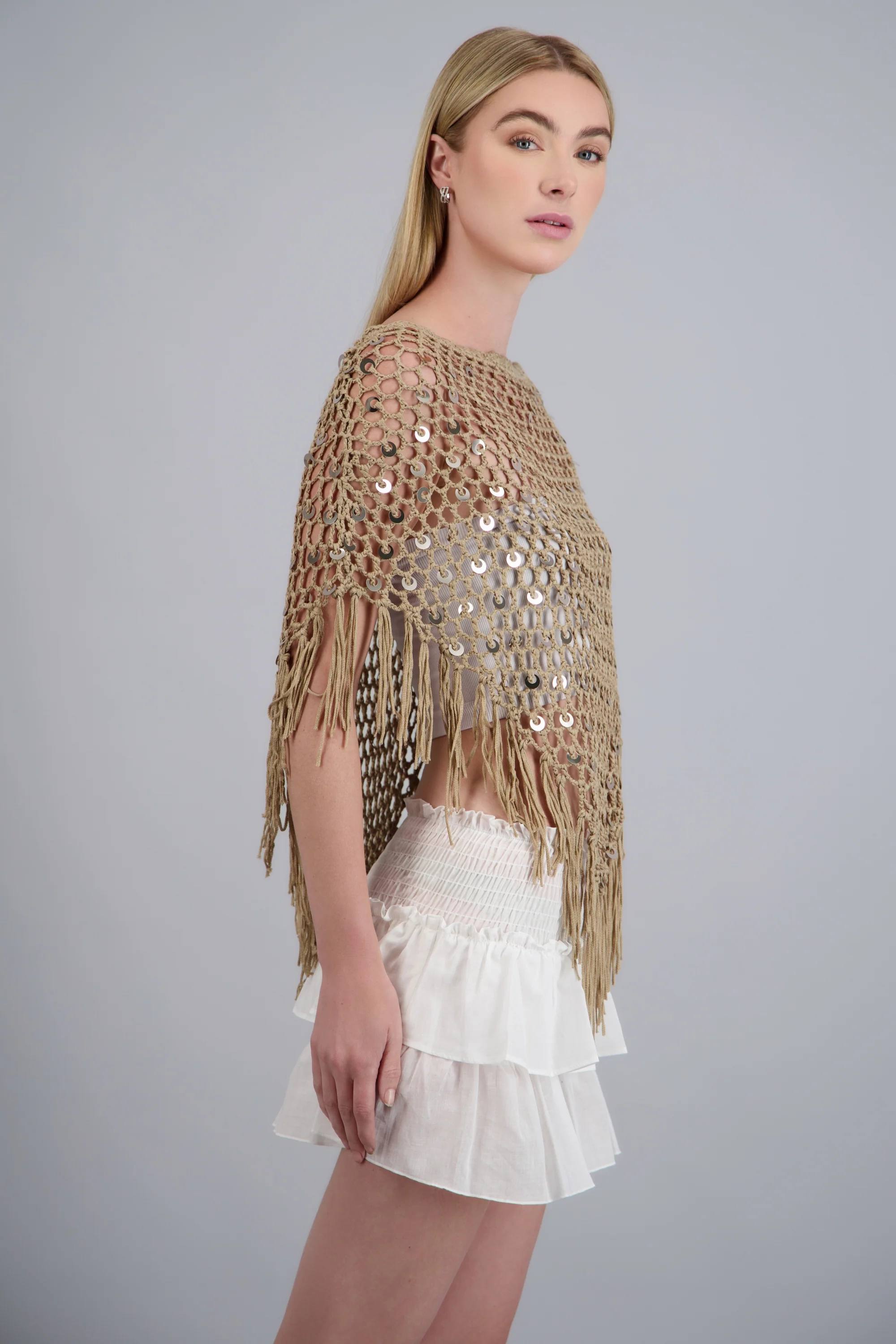 PONCHO ASIMETRICO C/LENTEJUELAS - Image 2