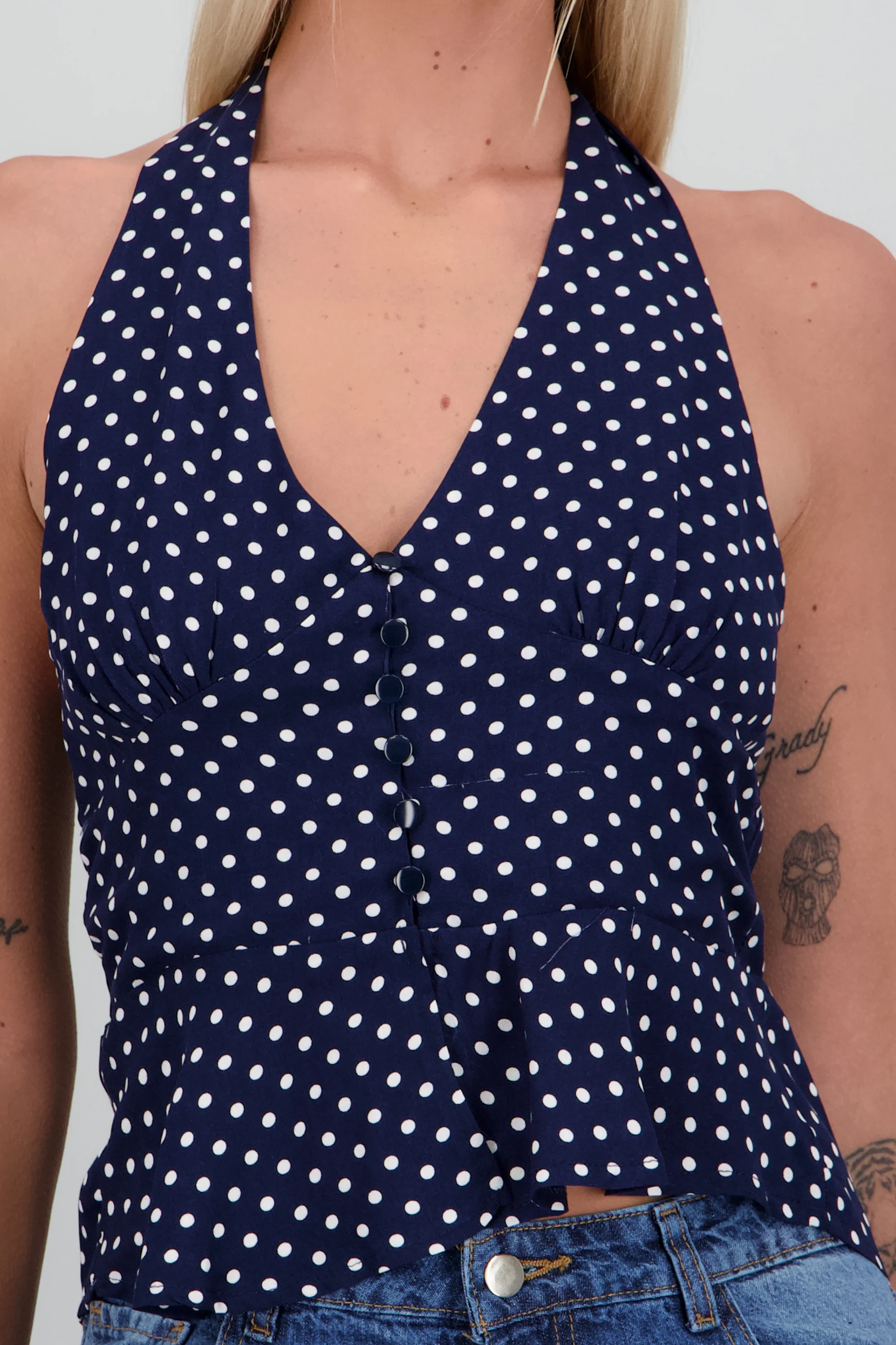 Top halter botones al frente - Image 5