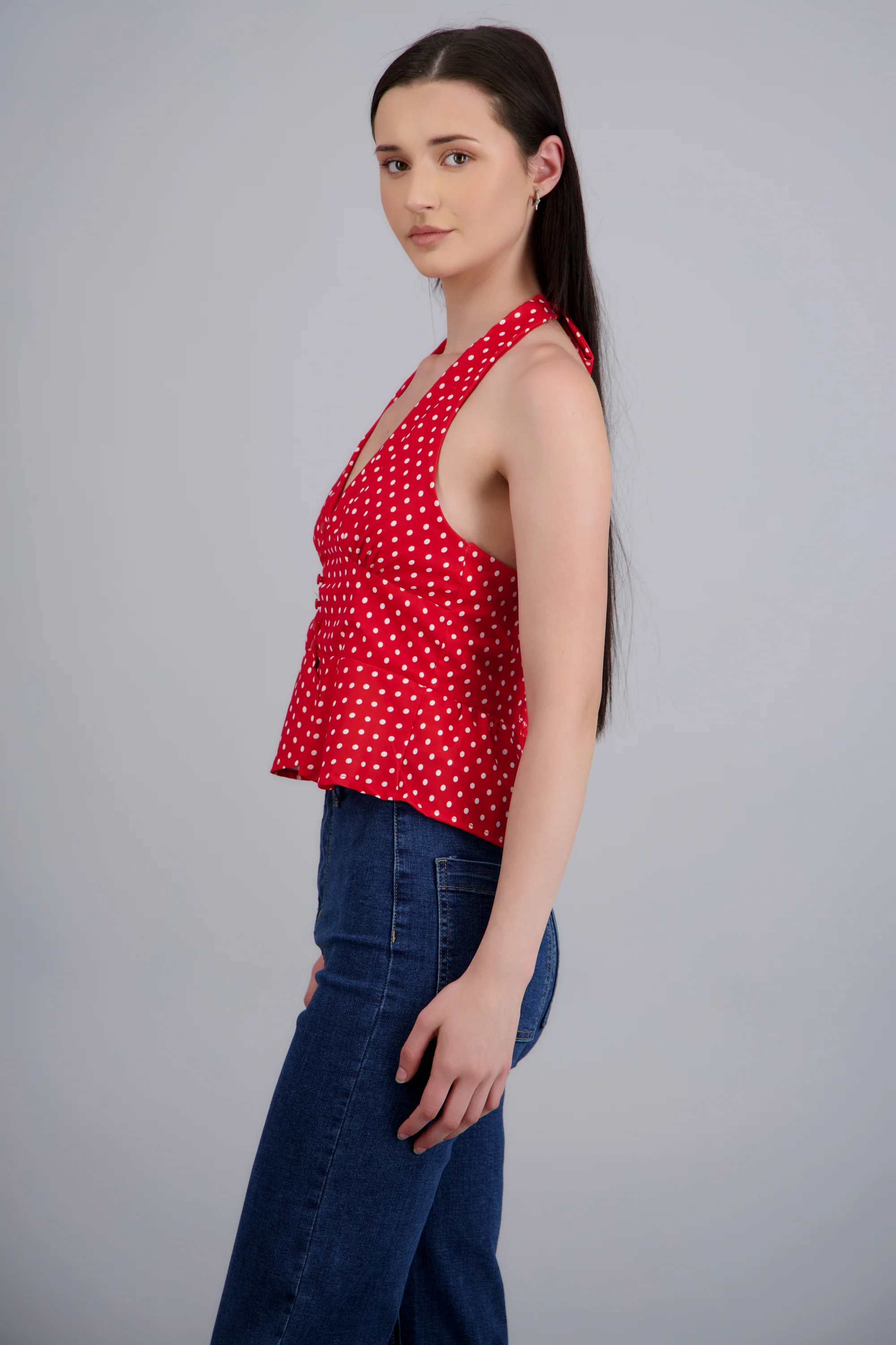 Top halter botones al frente - Image 2