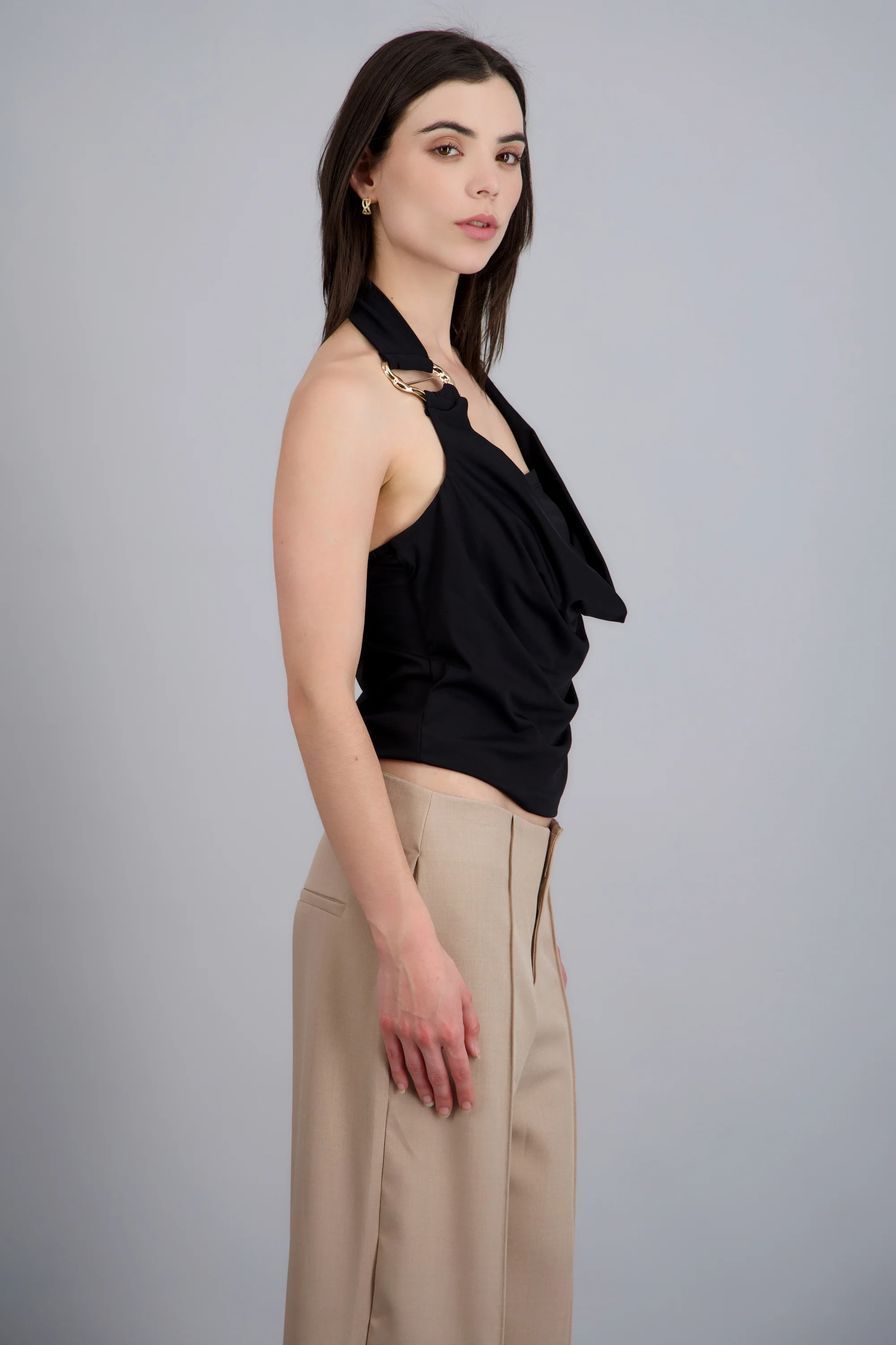 Top halter cascada con hebilla - Image 2