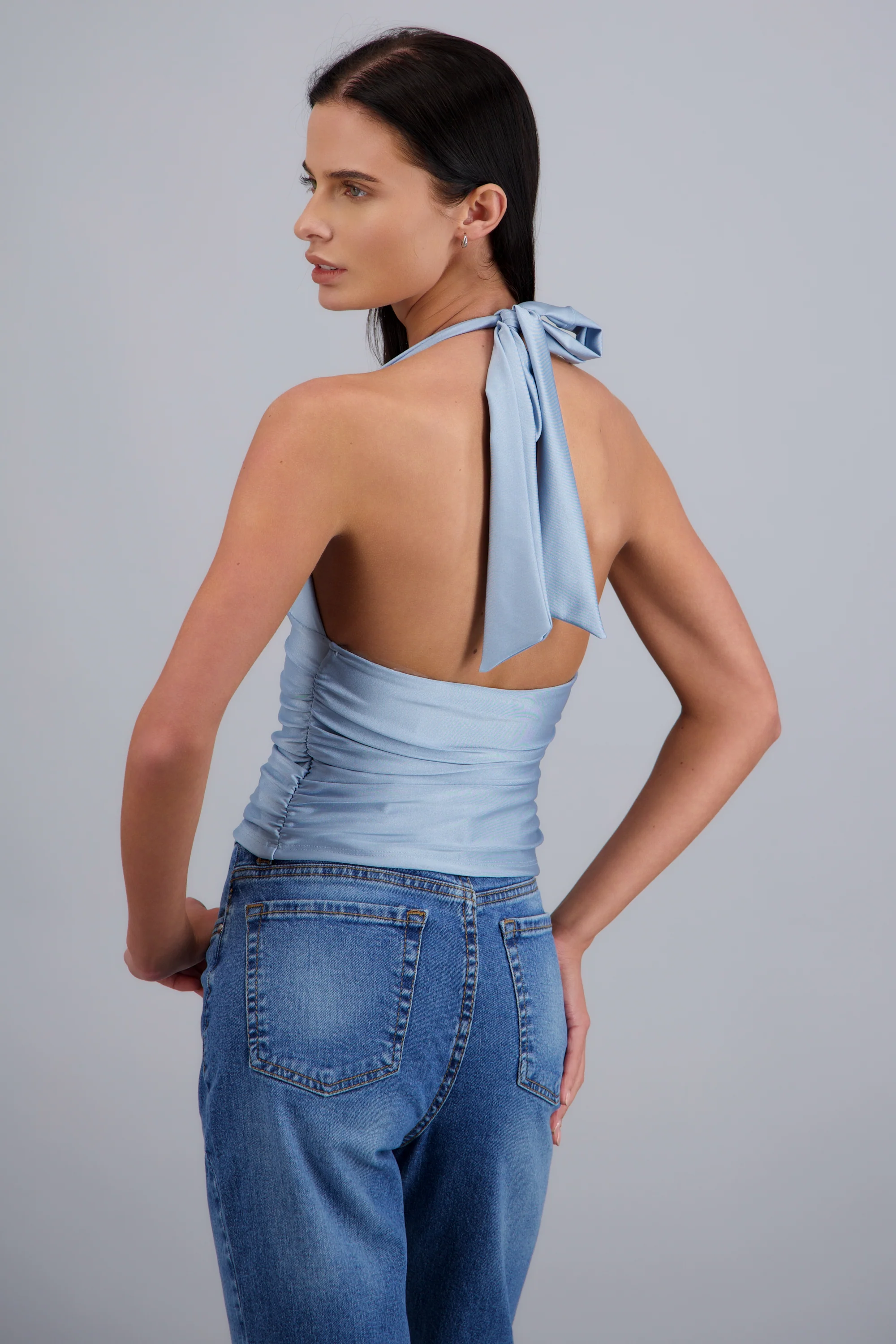 Top halter detalle pliegues