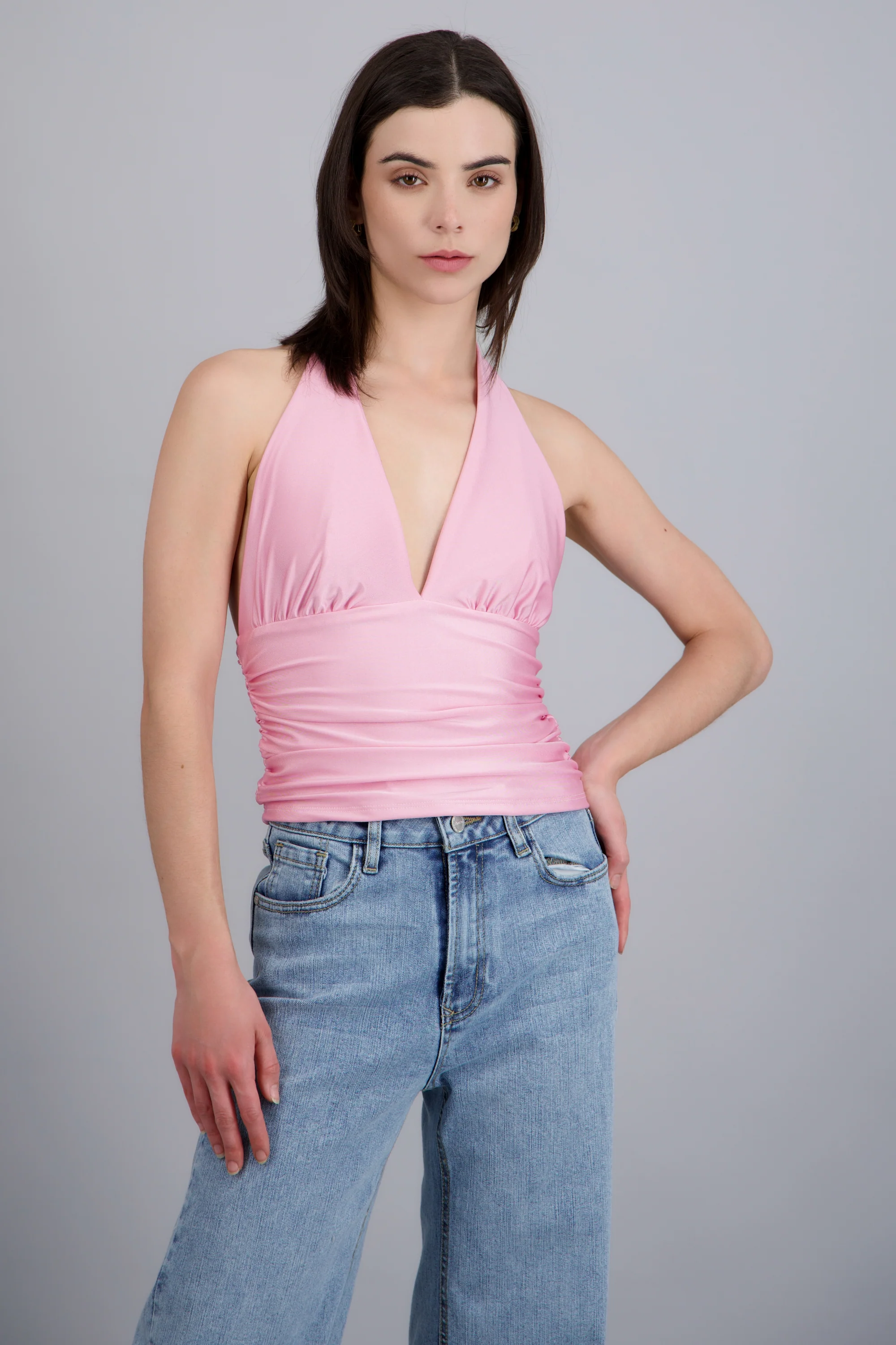 Top halter detalle pliegues - Image 2