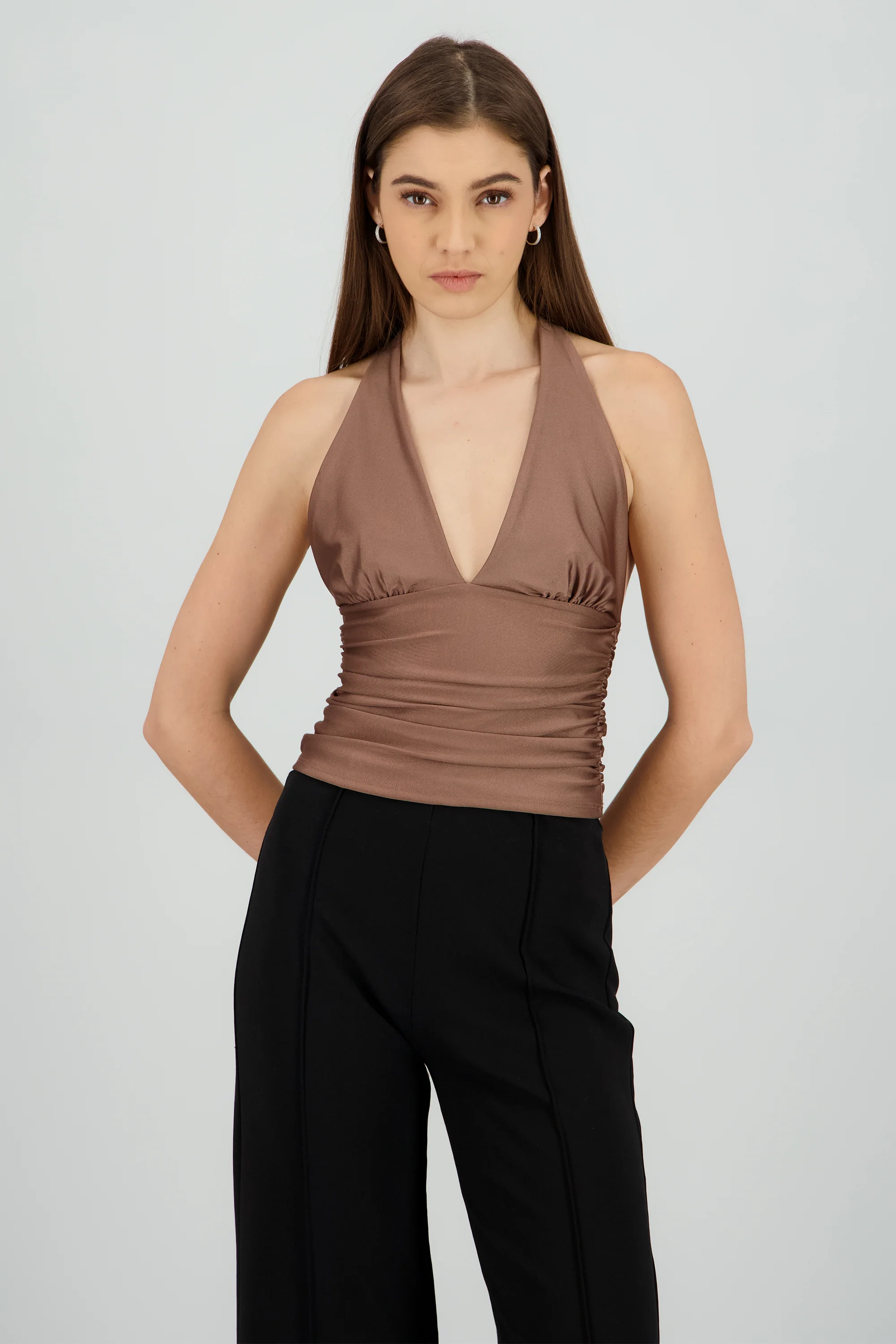Top halter detalle pliegues - Image 2