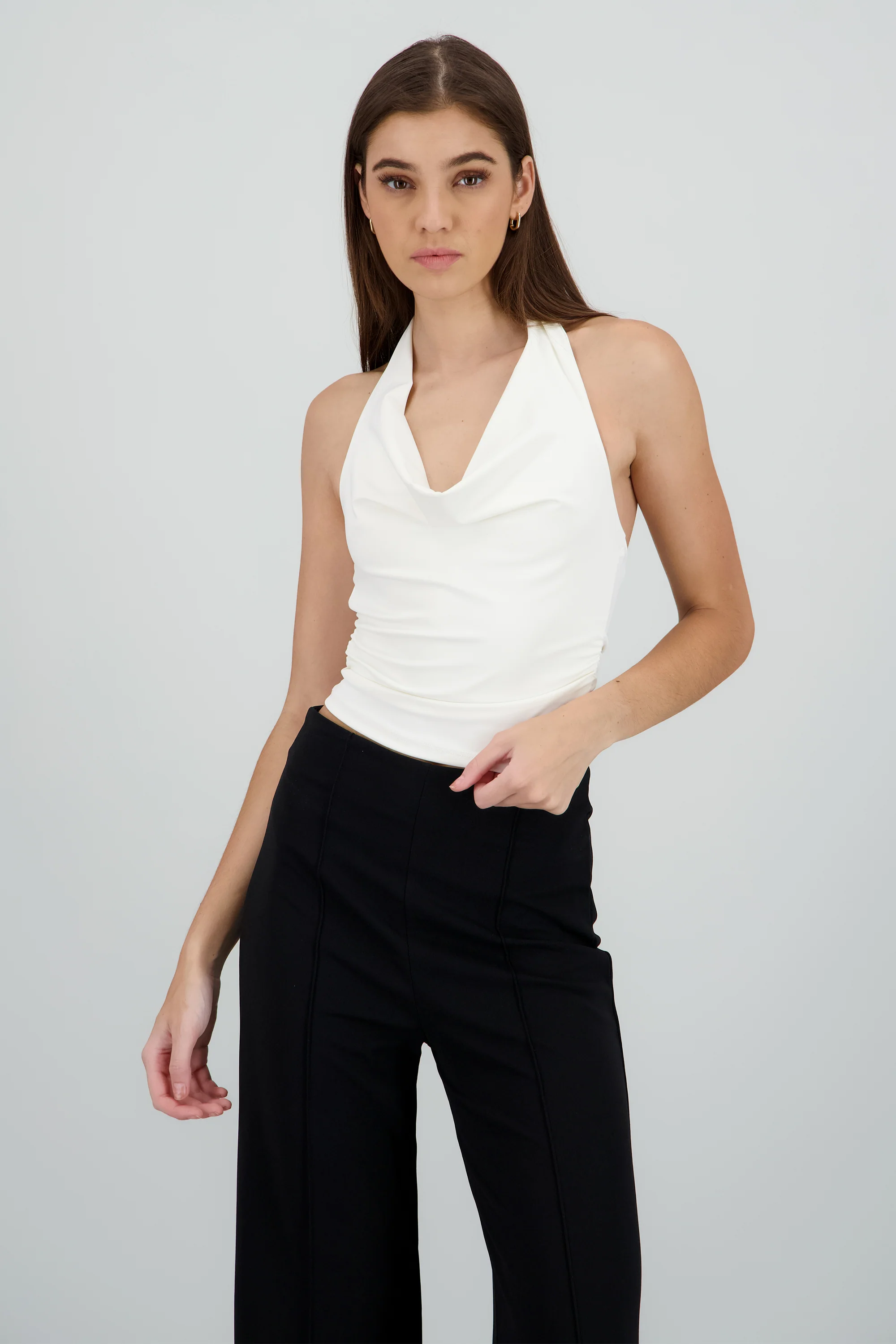Top halter cuello cascada - Image 2