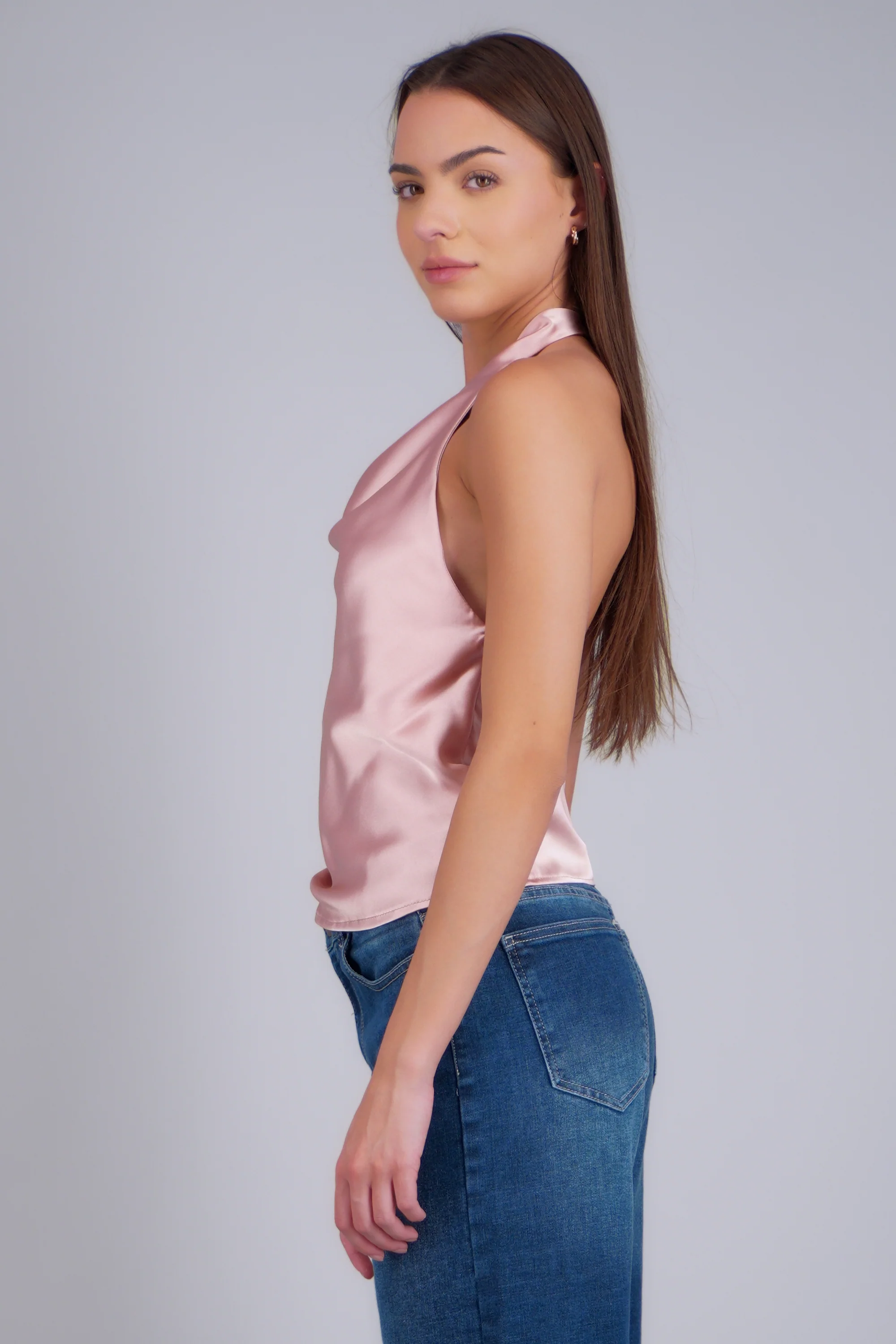top halter cuello cascada - Image 2