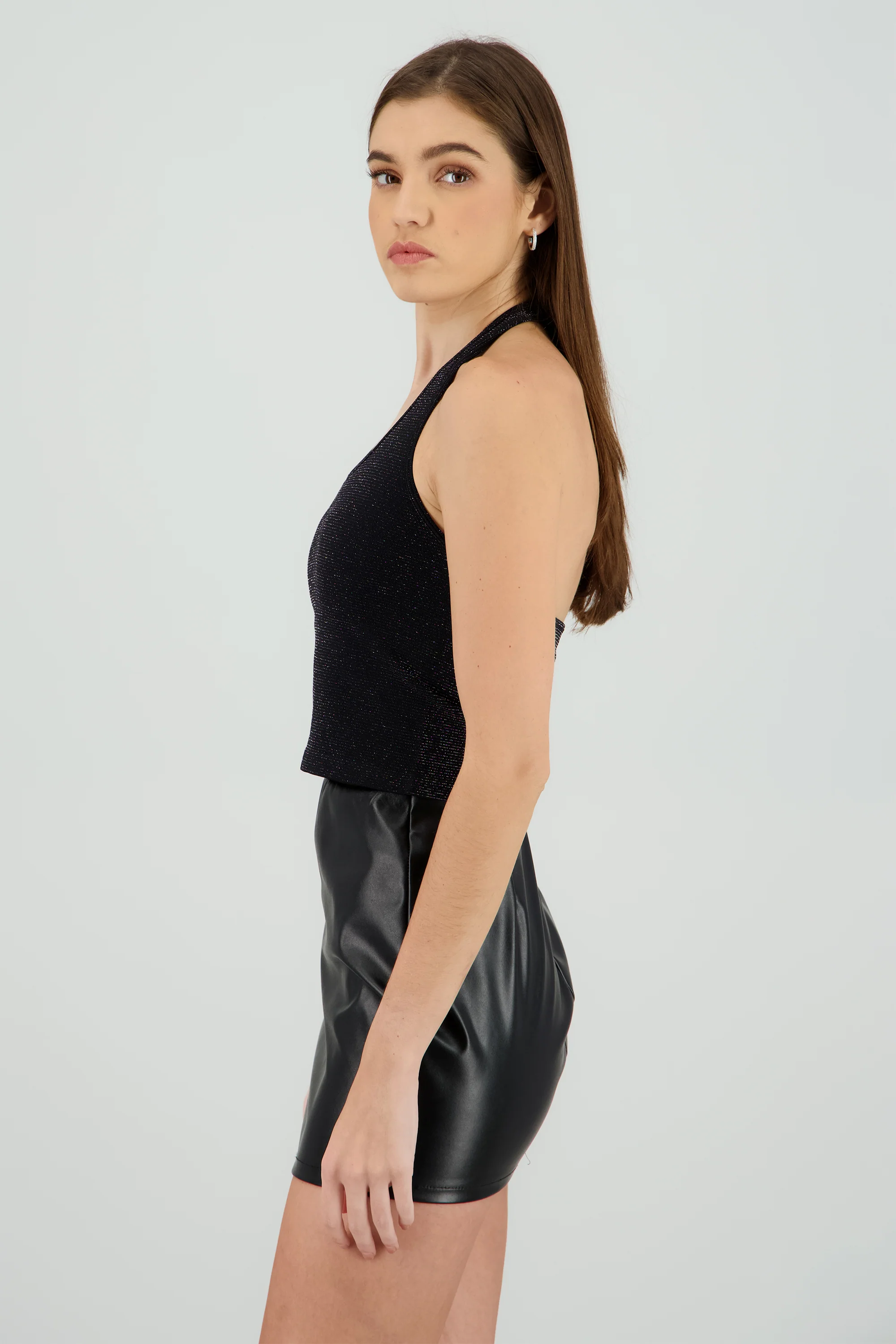Top halter de lurex con copas - Image 3