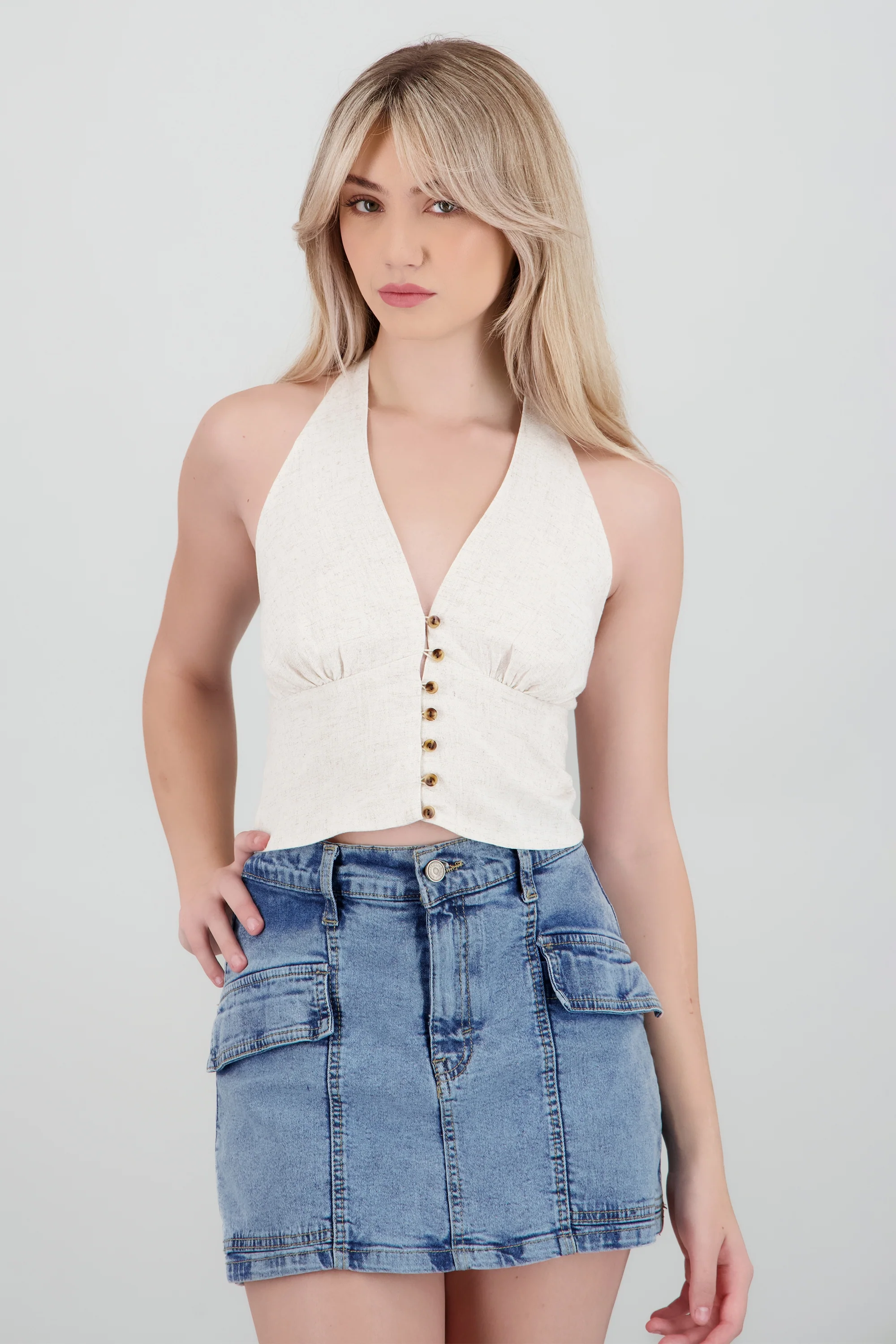 Top halter detalle botones - Image 2