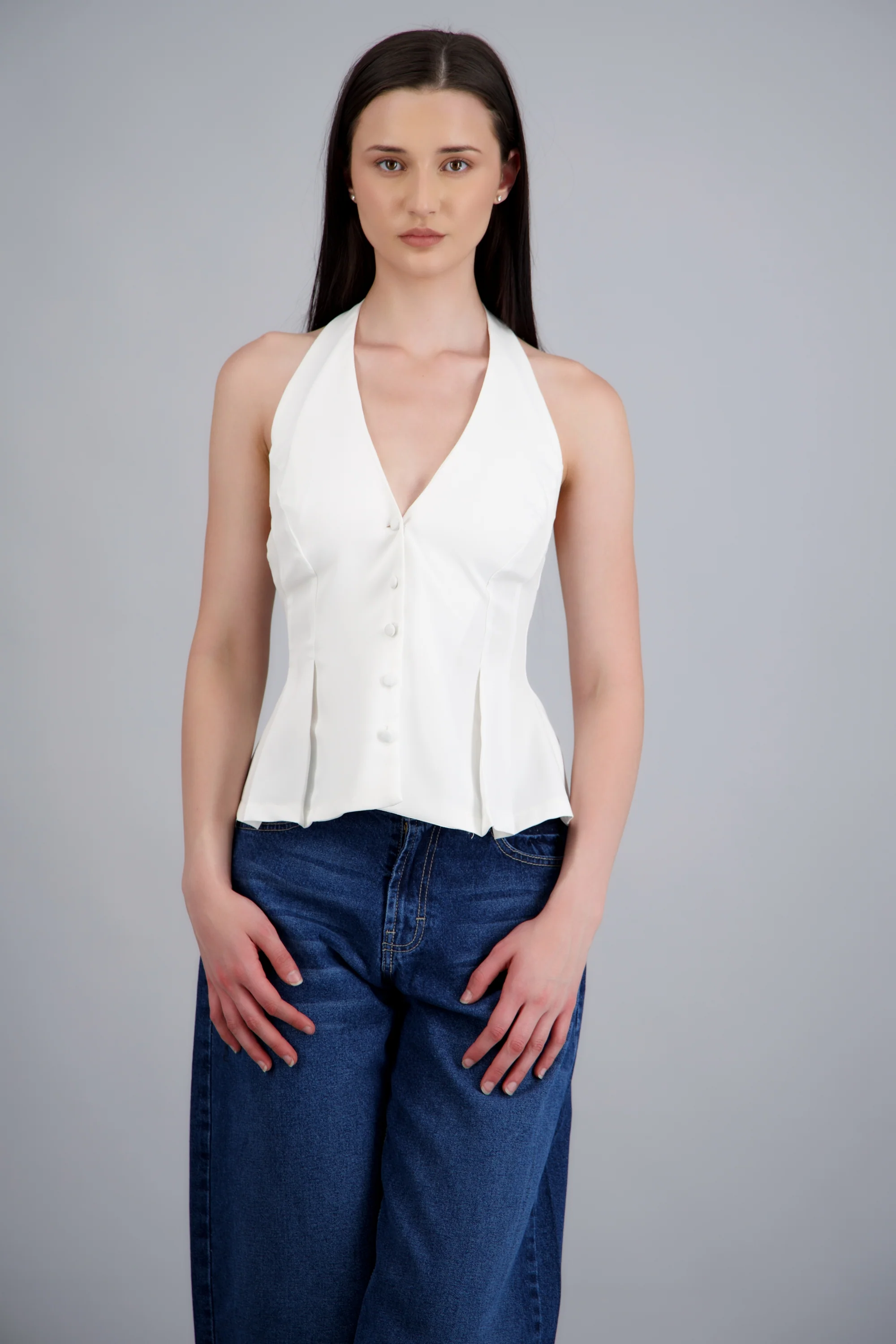 Top halter detalle botones - Image 3