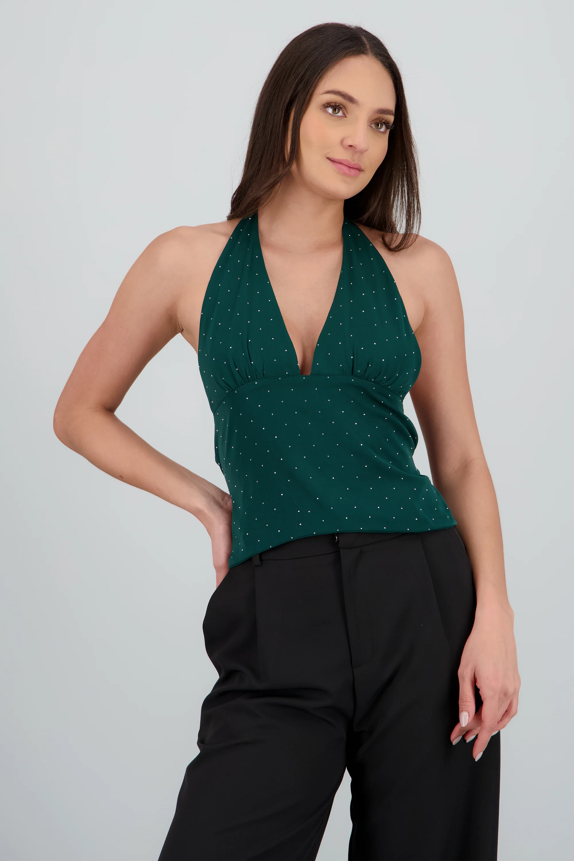 top halter detalle brillos - Image 2