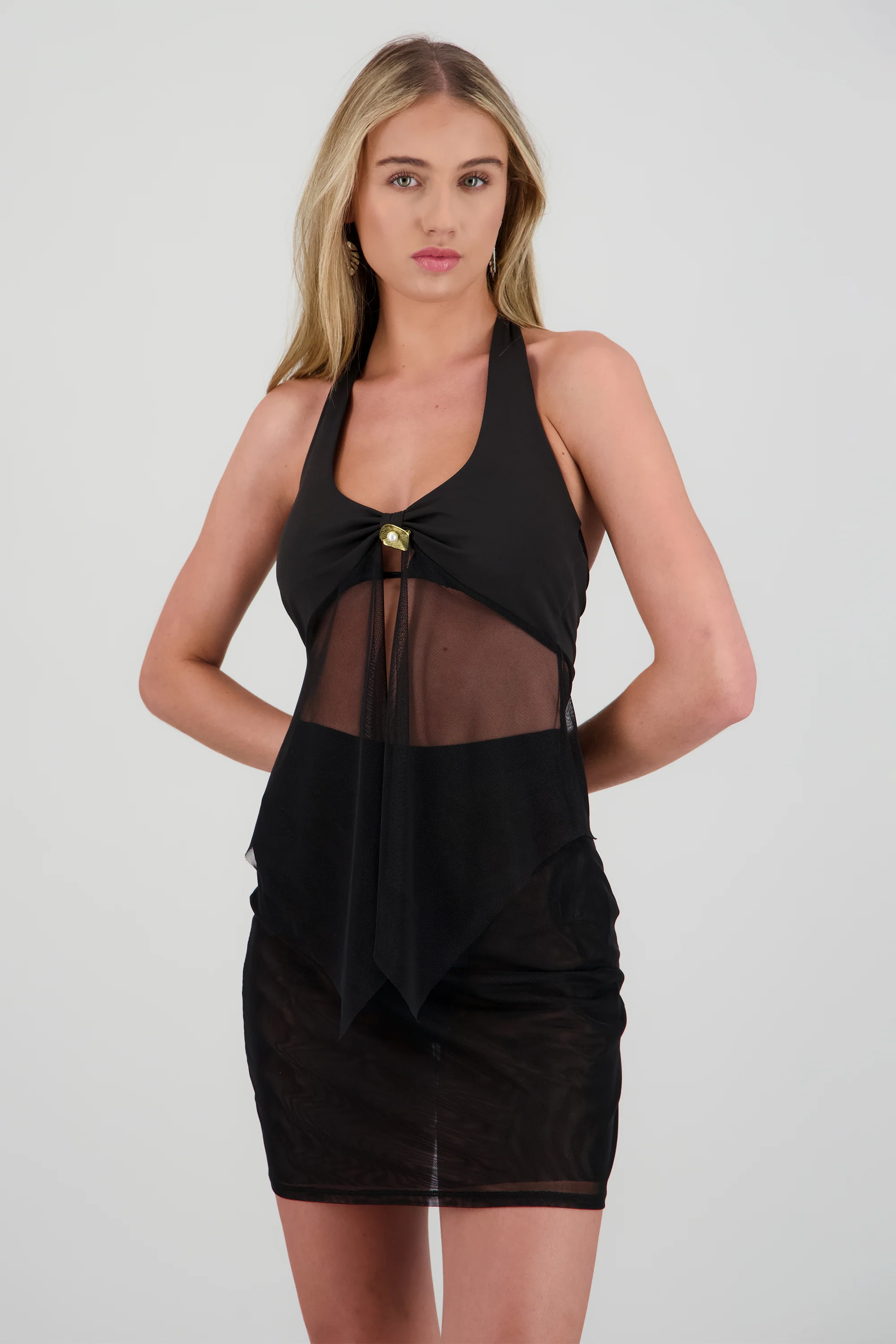 Top halter detalle cocha mesh - Image 2