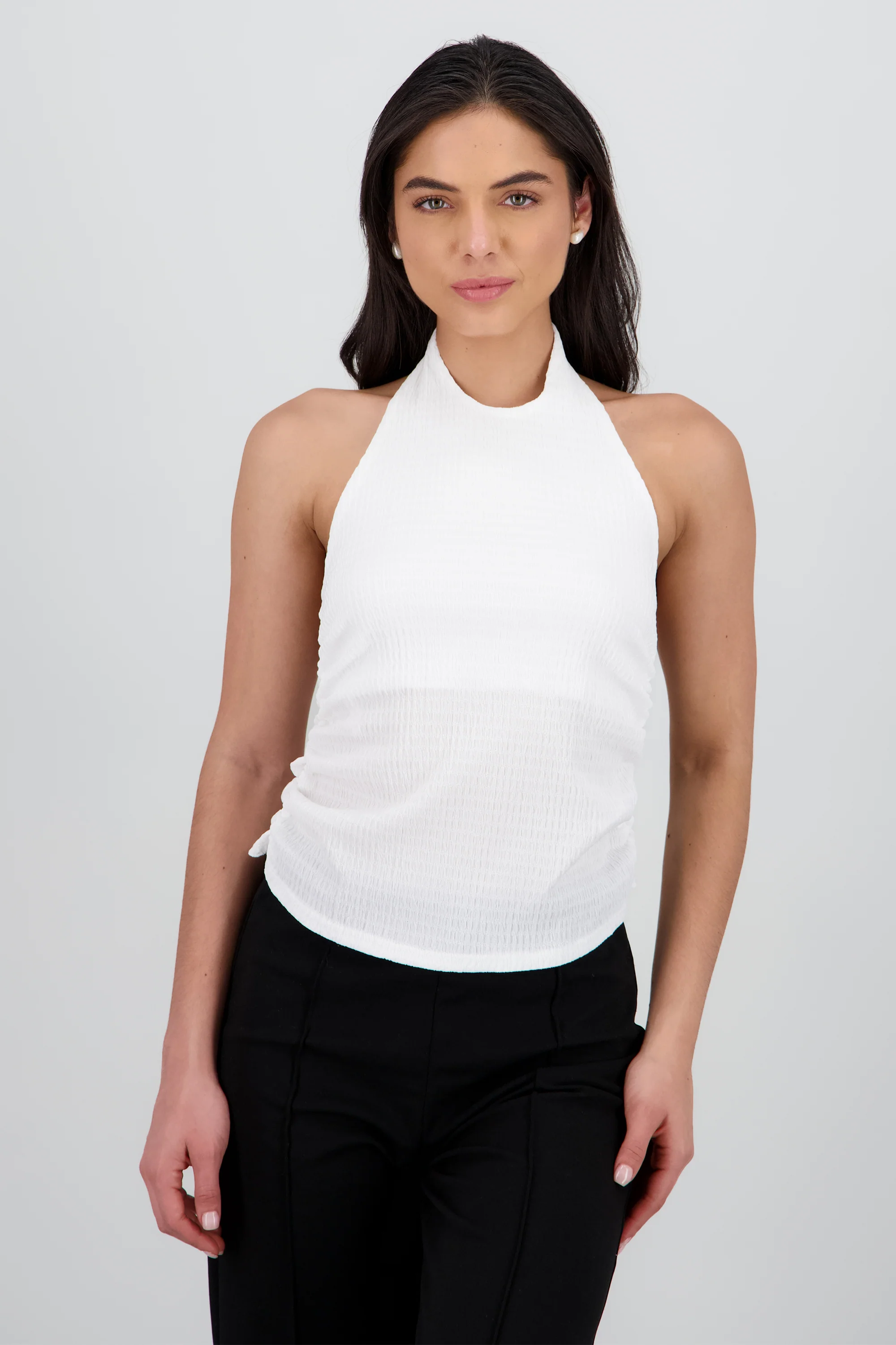 Top halter detalle textura