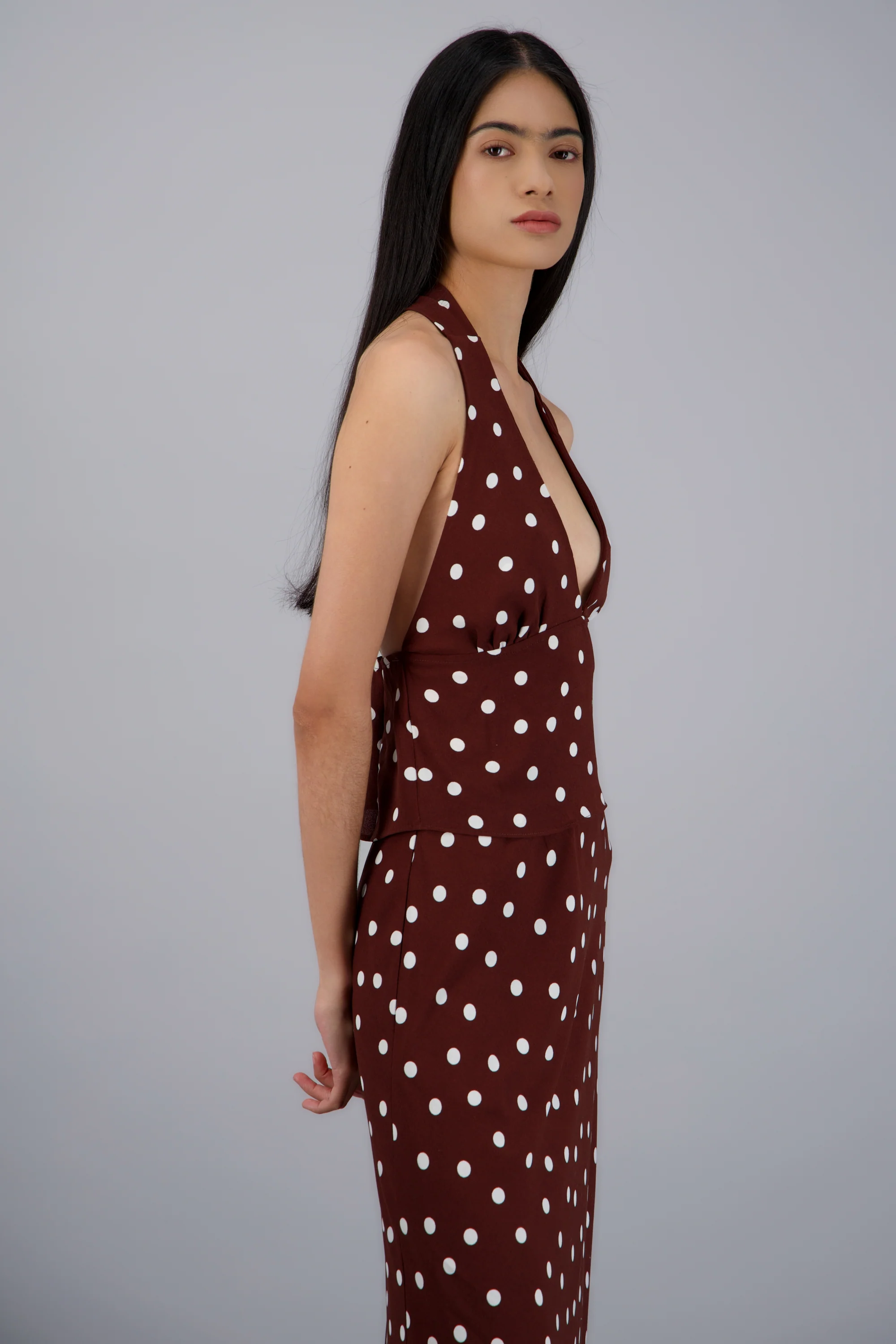 Top halter estampado polka dots - Image 3