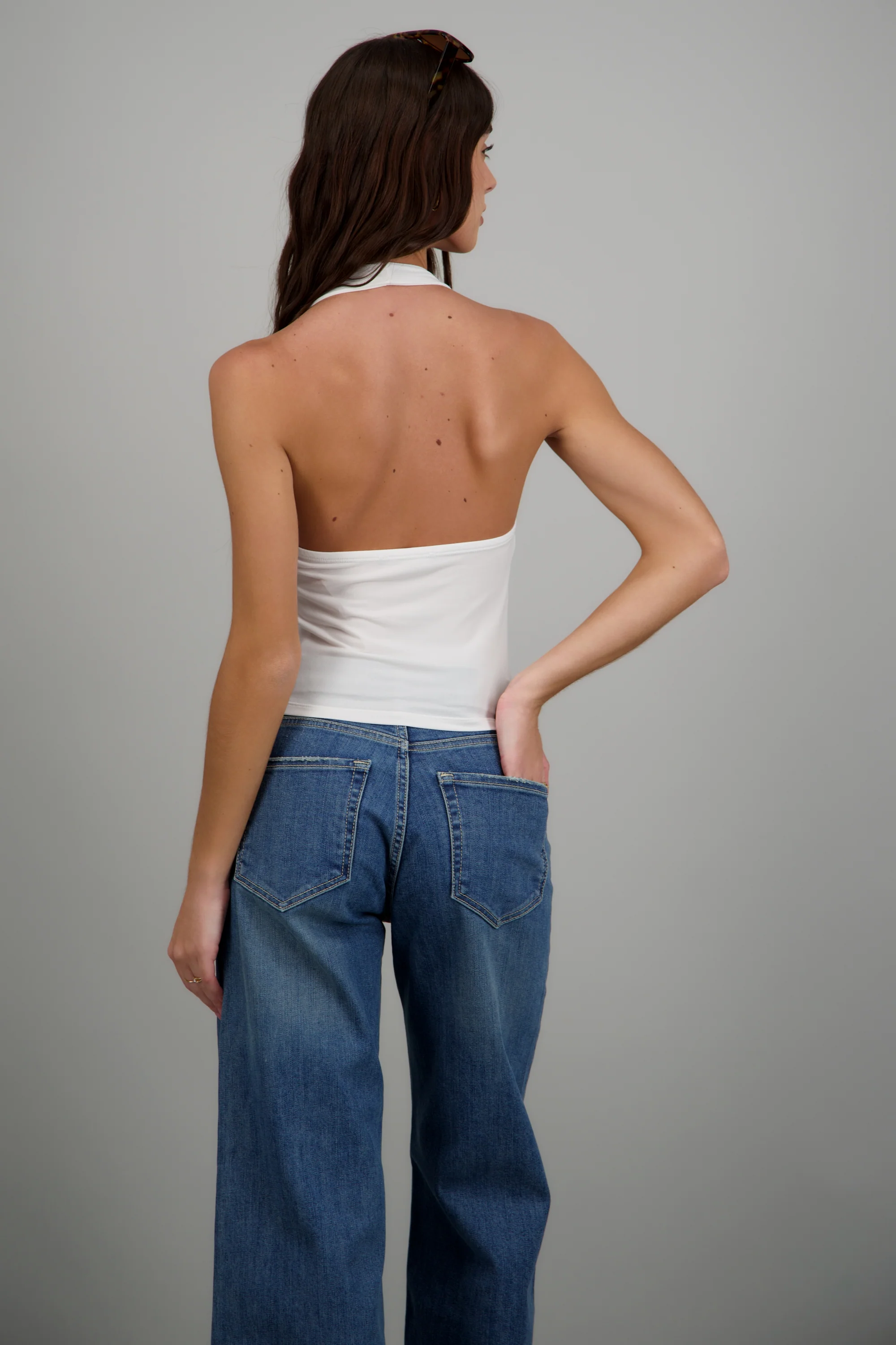 Top halter liso detalle herraje - Image 4