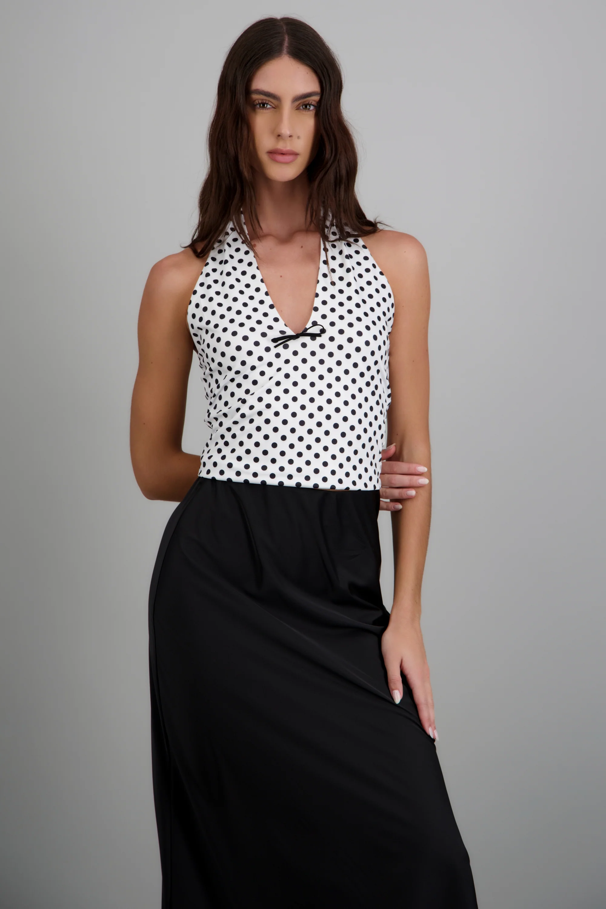 Top halter polka dot