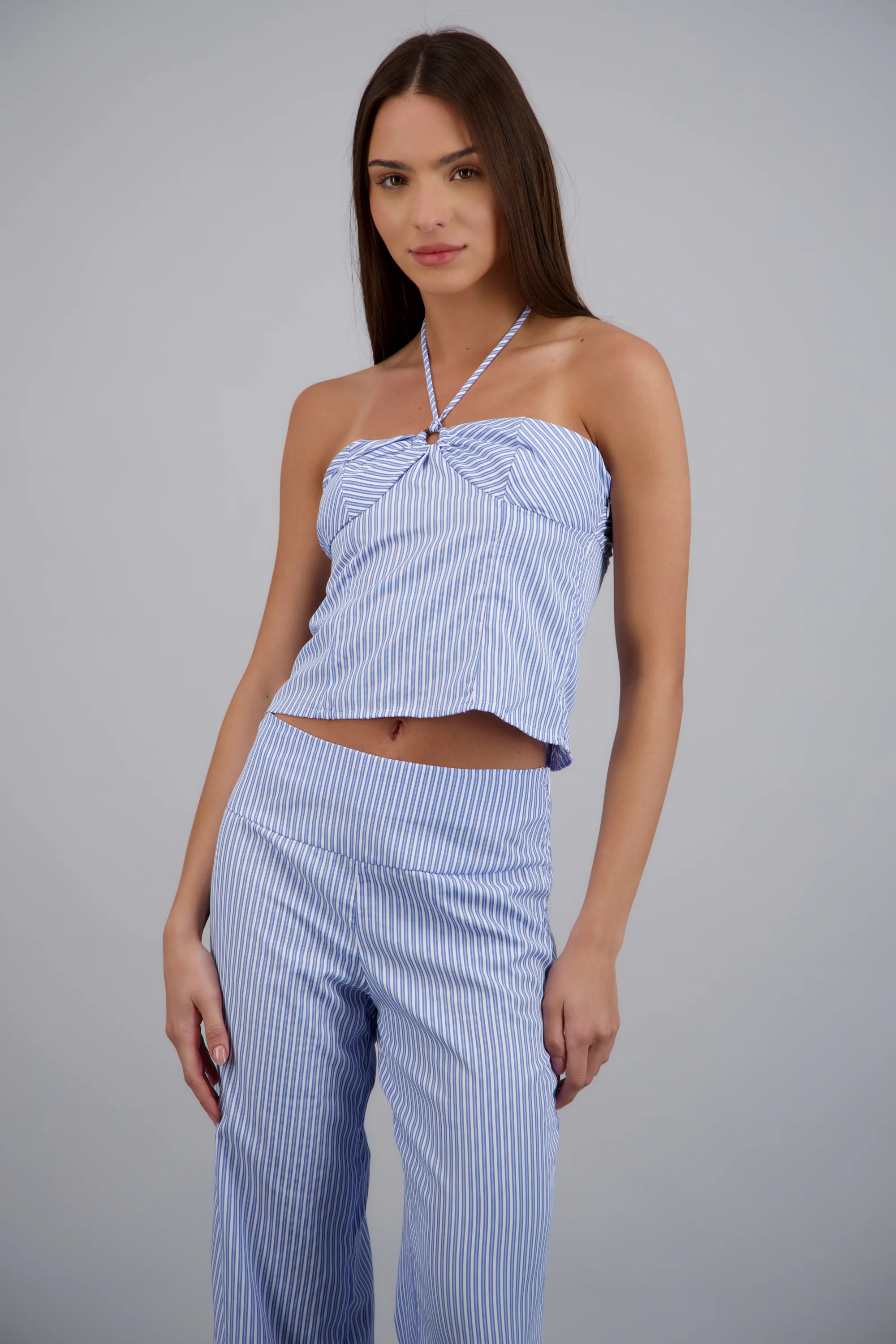 Top halter rayas