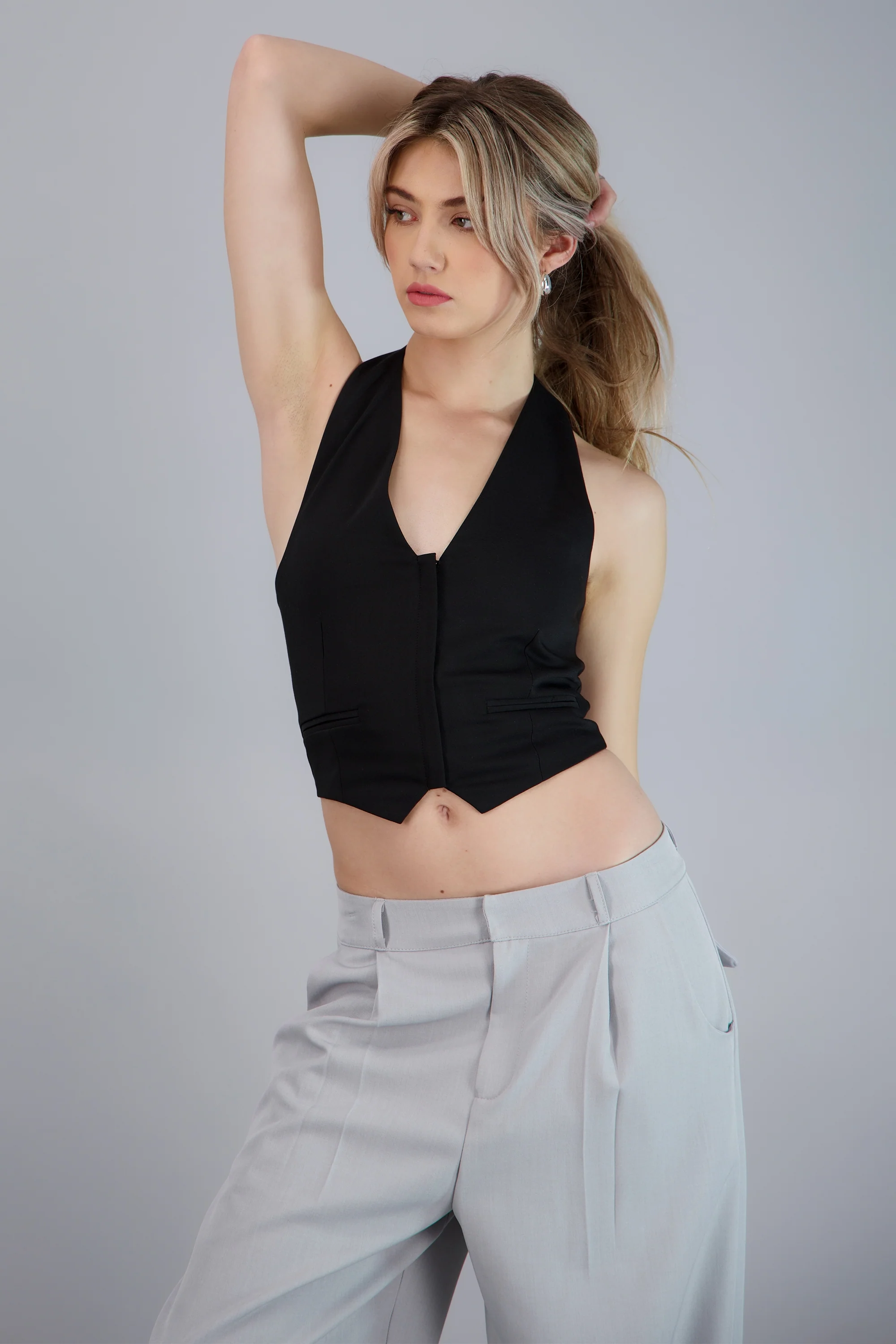 Top halter sastreado