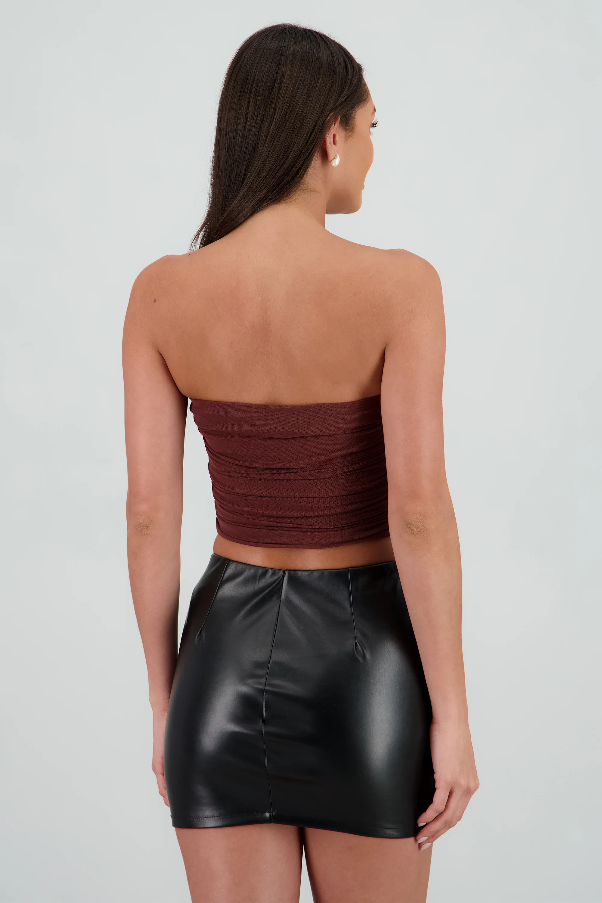 Top mesh liso sin tirantes - Image 4